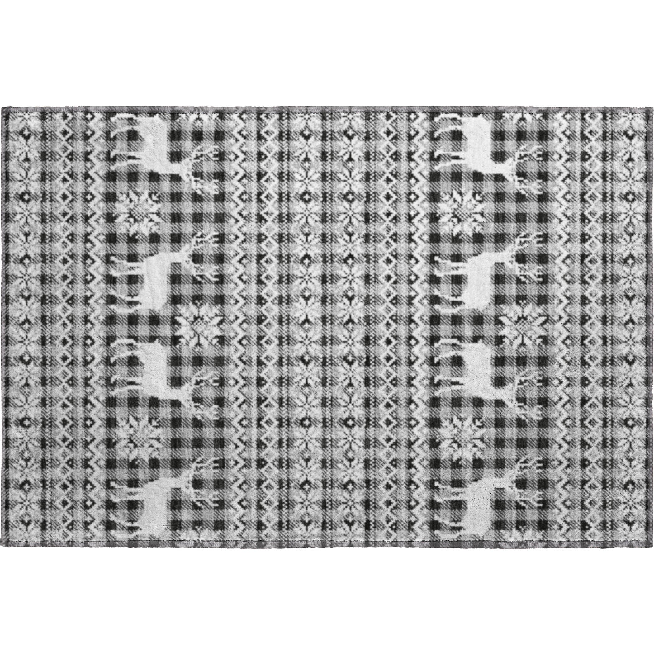 Baku Machine Washable Transitional Gray Rug 1'8" x 2'6" #shape_Rectangle
