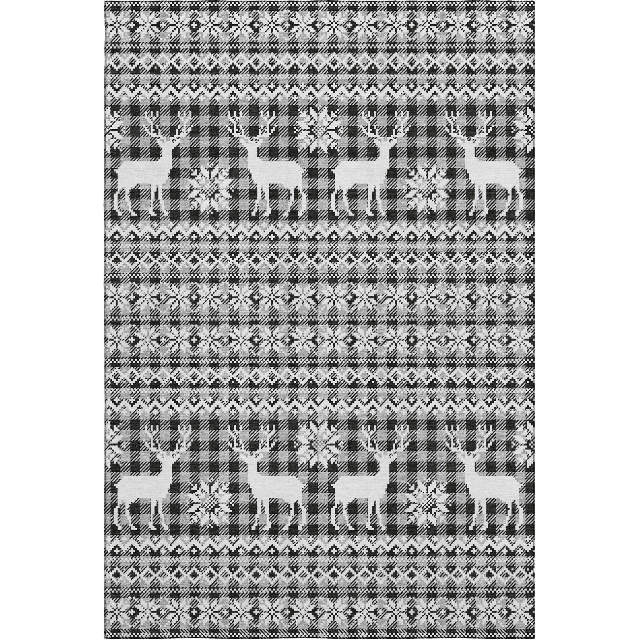 Baku Machine Washable Transitional Gray Rug 2'6" x 3'10" #shape_Rectangle
