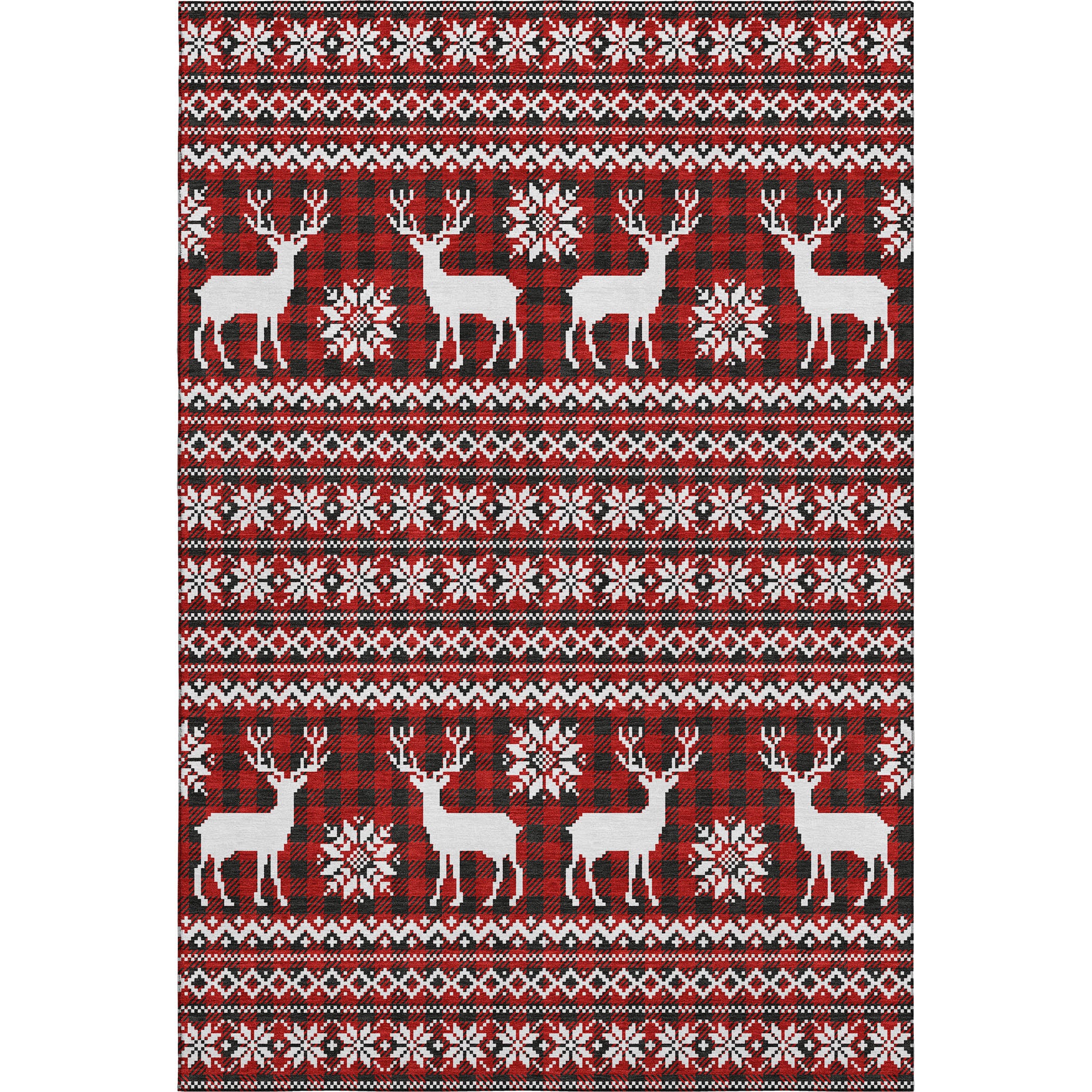 Baku Machine Washable Transitional Red Rug 2'6" x 3'10" #shape_Rectangle