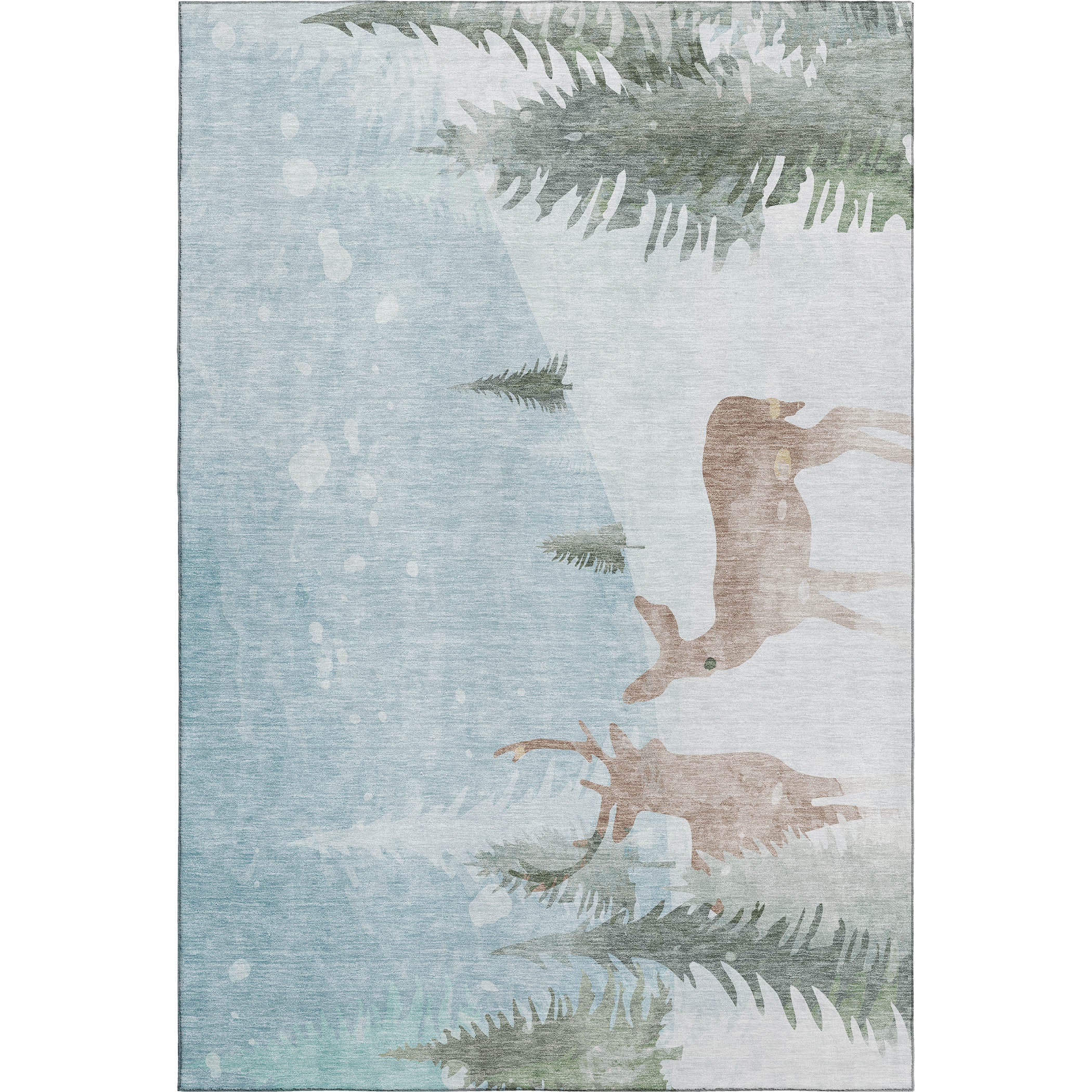 Istanbul Machine Washable Transitional Sky Blue Rug 2'6" x 3'10" #shape_Rectangle