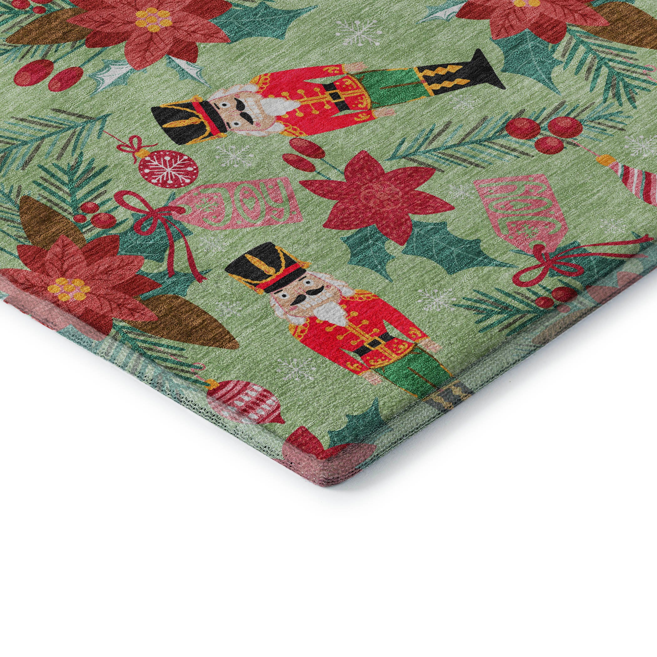 Mostar Machine Washable Transitional Aloe Green Rug 1'8" x 2'6" #shape_Rectangle