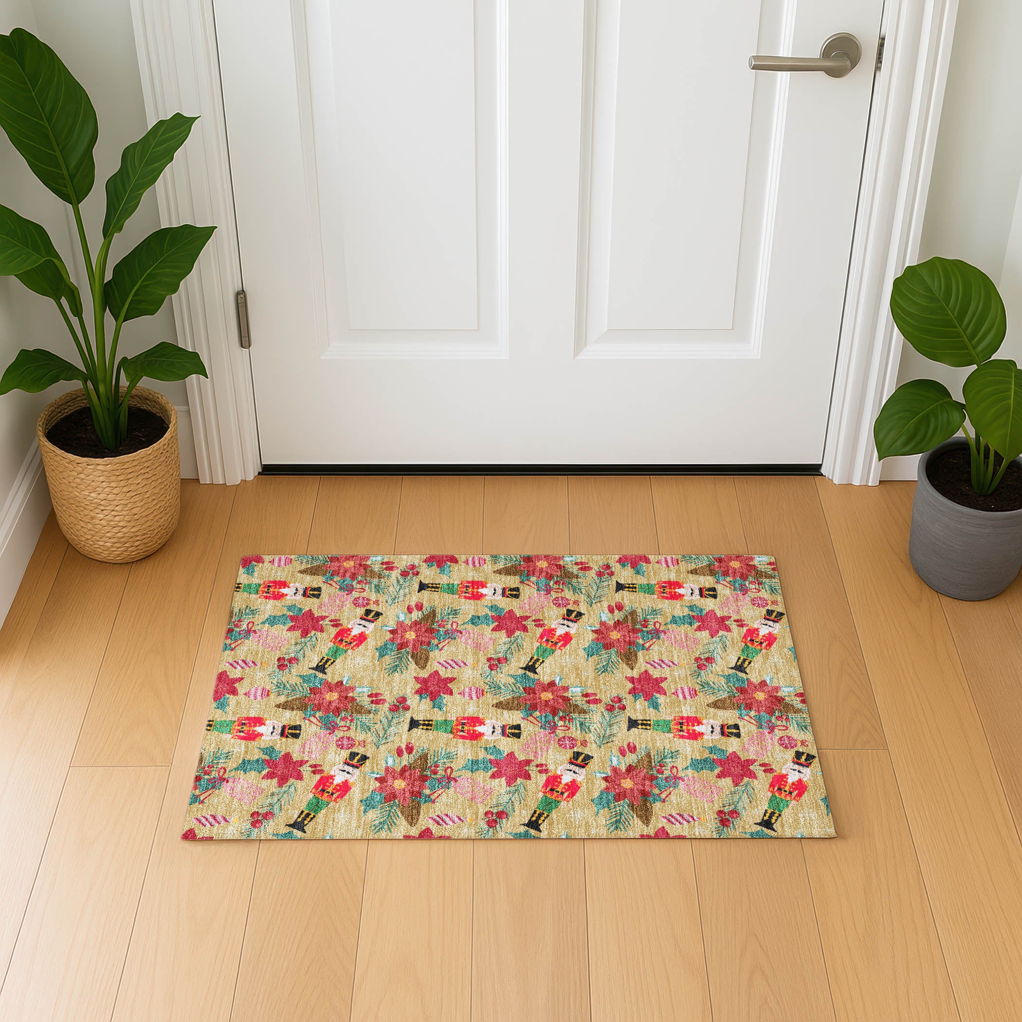 Mostar Machine Washable Transitional Gold Rug 1'8" x 2'6" #shape_Rectangle