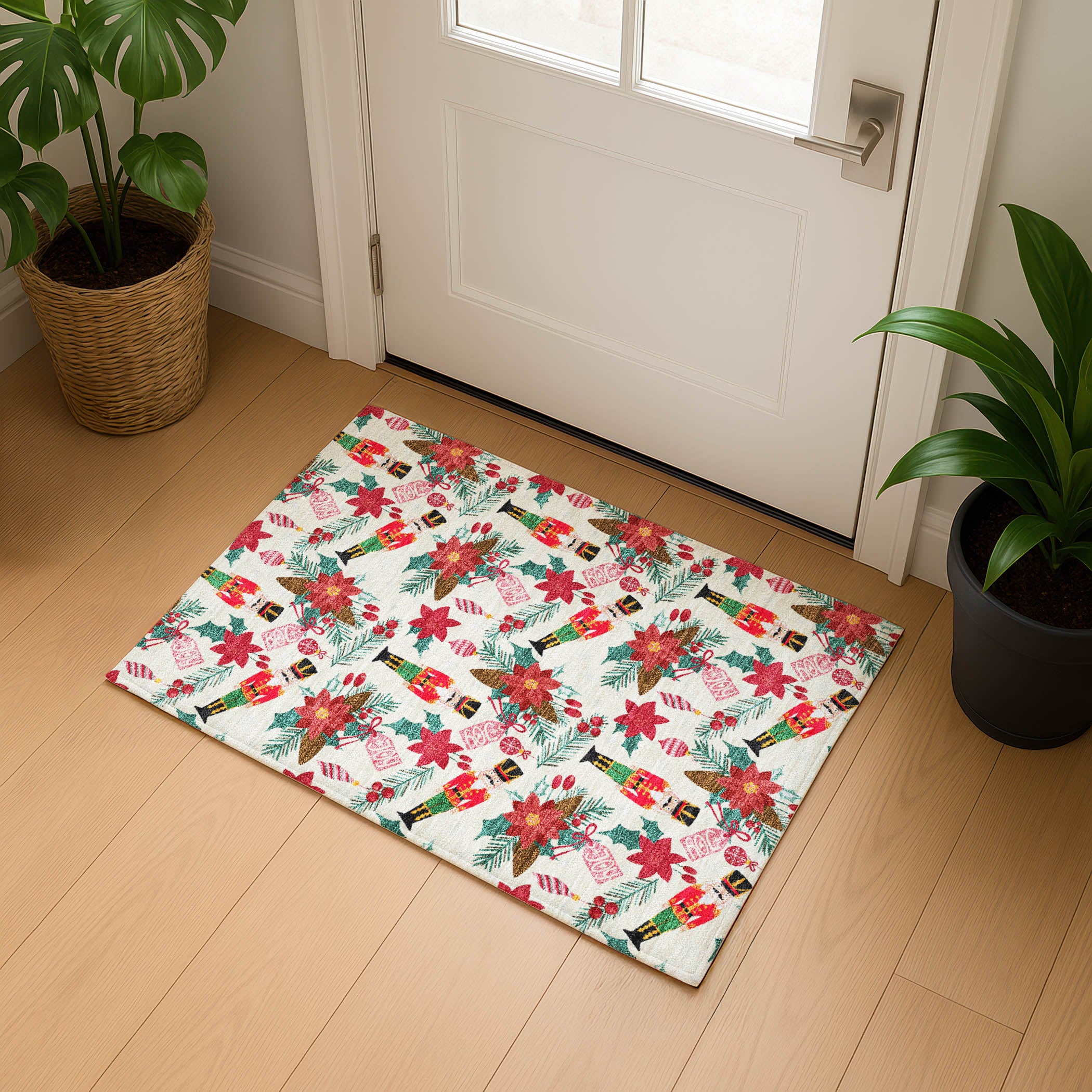 Mostar Machine Washable Transitional Ivory Rug 1'8" x 2'6" #shape_Rectangle