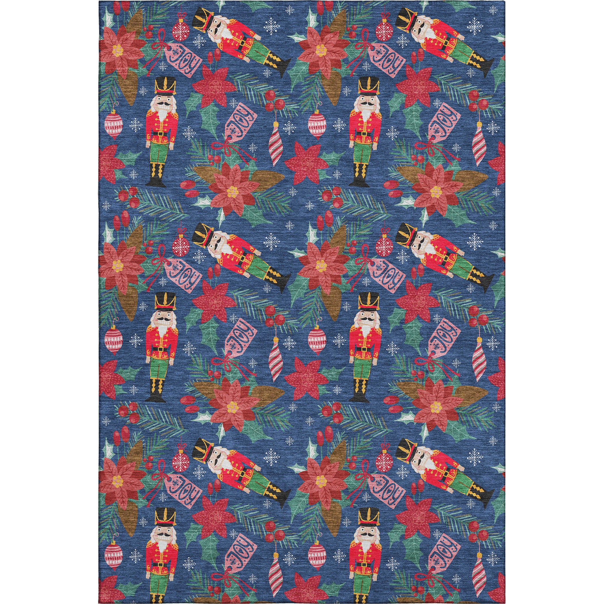 Mostar Machine Washable Transitional Navy Blue Rug 2'6" x 3'10" #shape_Rectangle