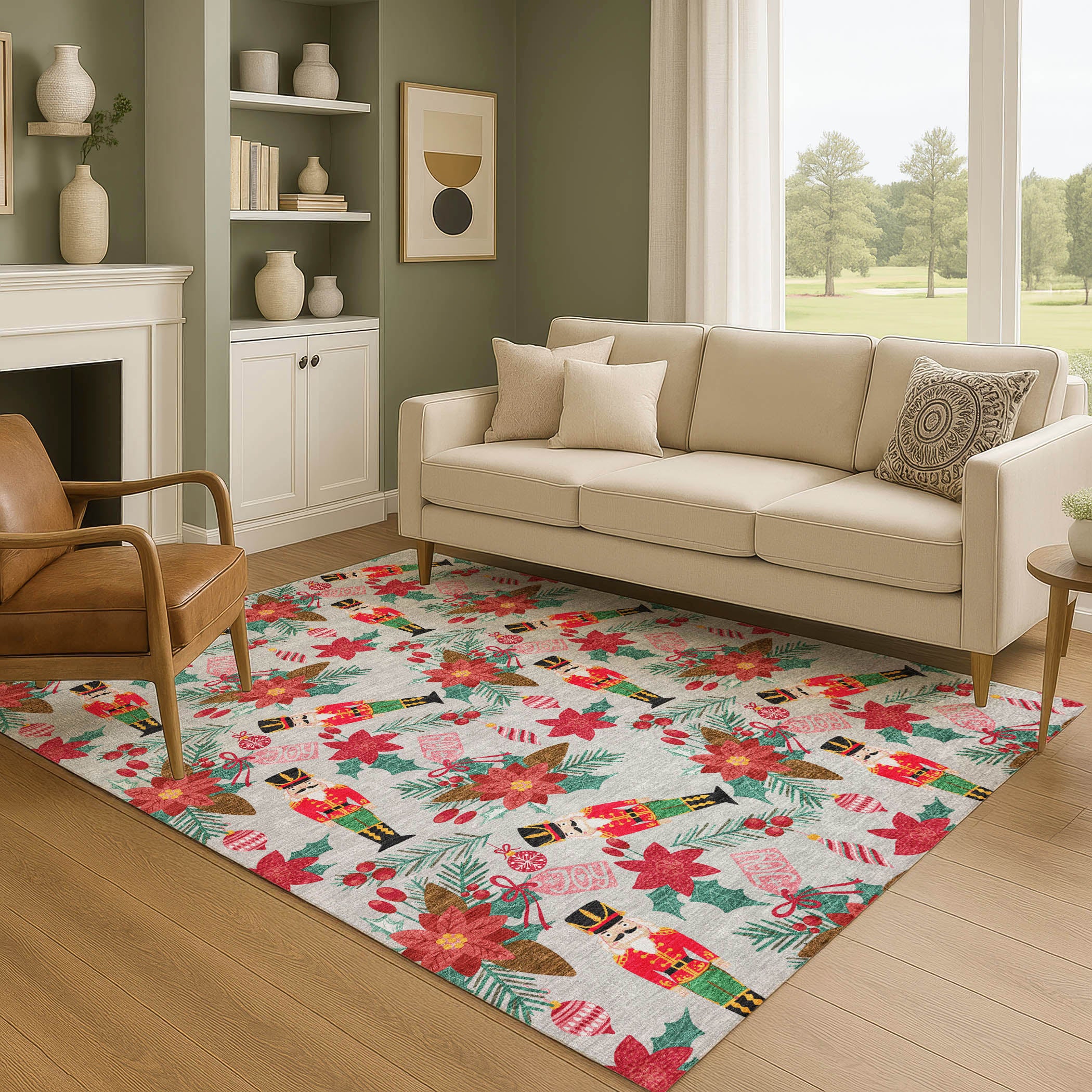 Mostar Machine Washable Transitional Silver Gray Rug 2'6" x 3'10" #shape_Rectangle