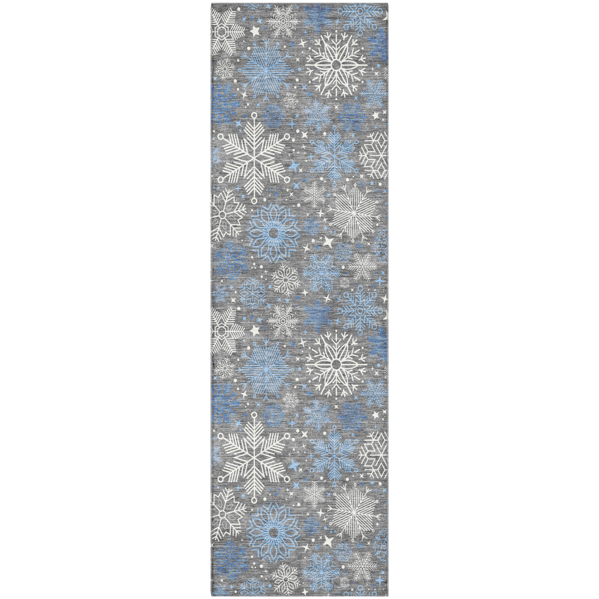 Reykjavik Machine Washable Transitional Gray Rug 2'3" x 7'6" #shape_Runner
