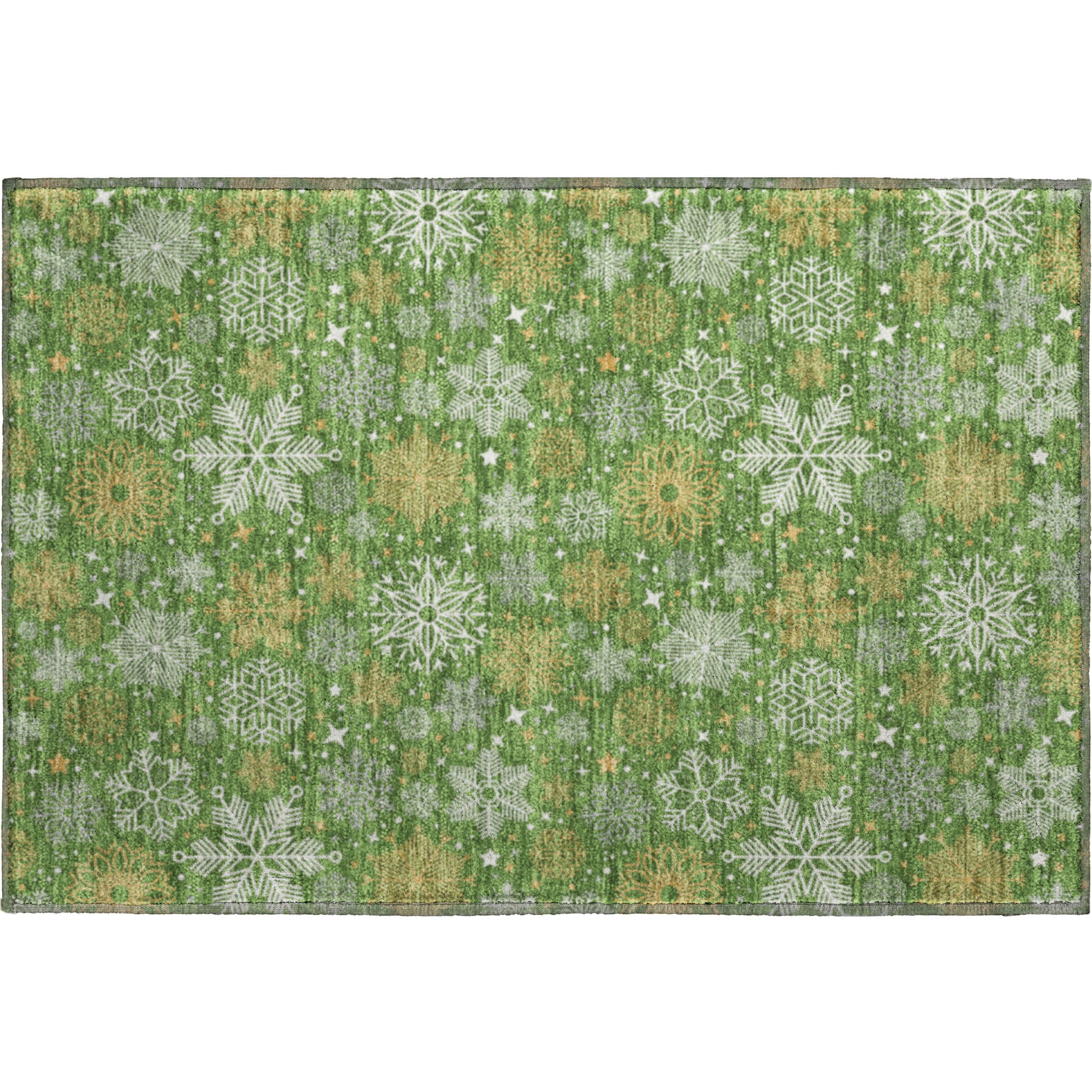 Reykjavik Machine Washable Transitional Green Rug 1'8" x 2'6" #shape_Rectangle