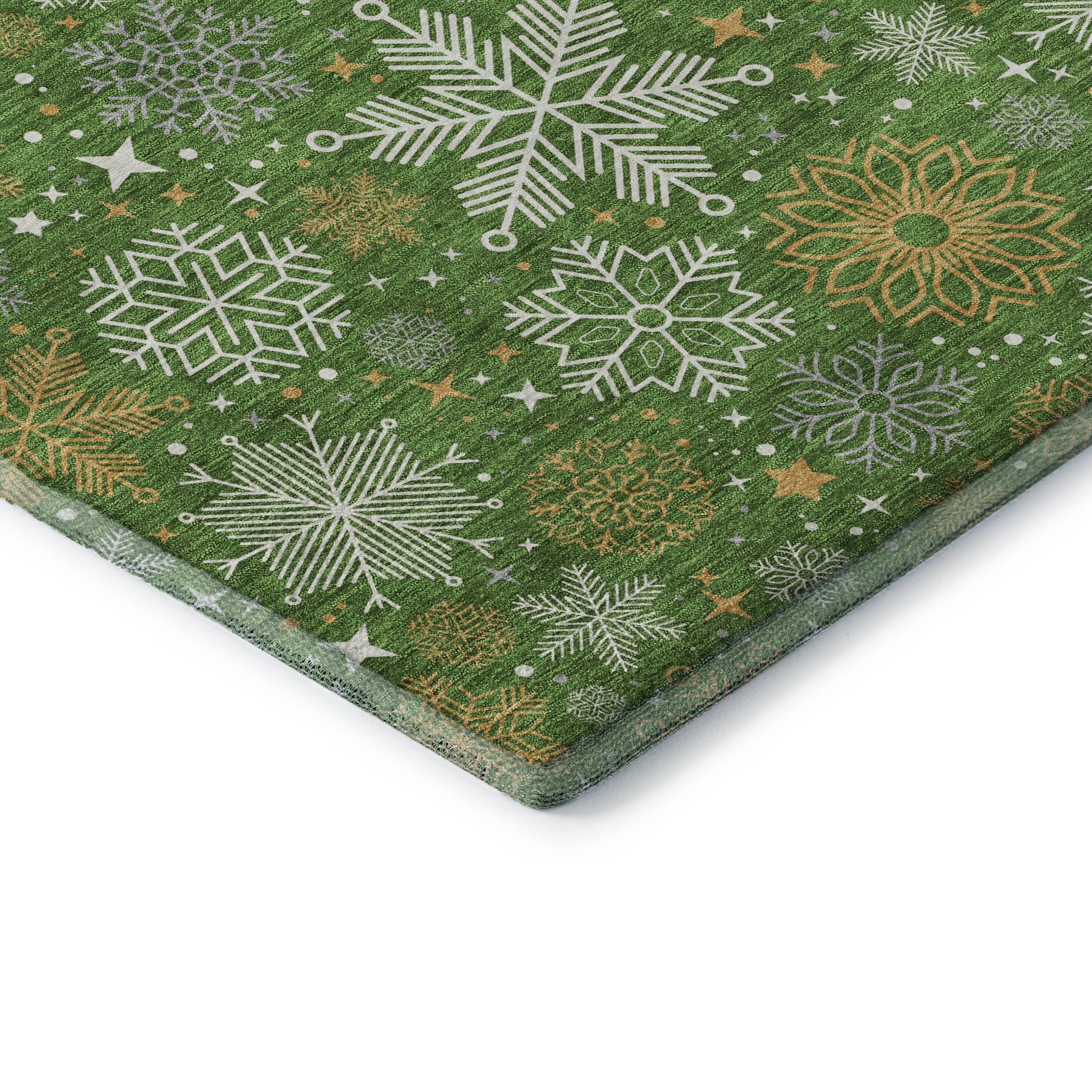 Reykjavik Machine Washable Transitional Green Rug 1'8" x 2'6" #shape_Rectangle
