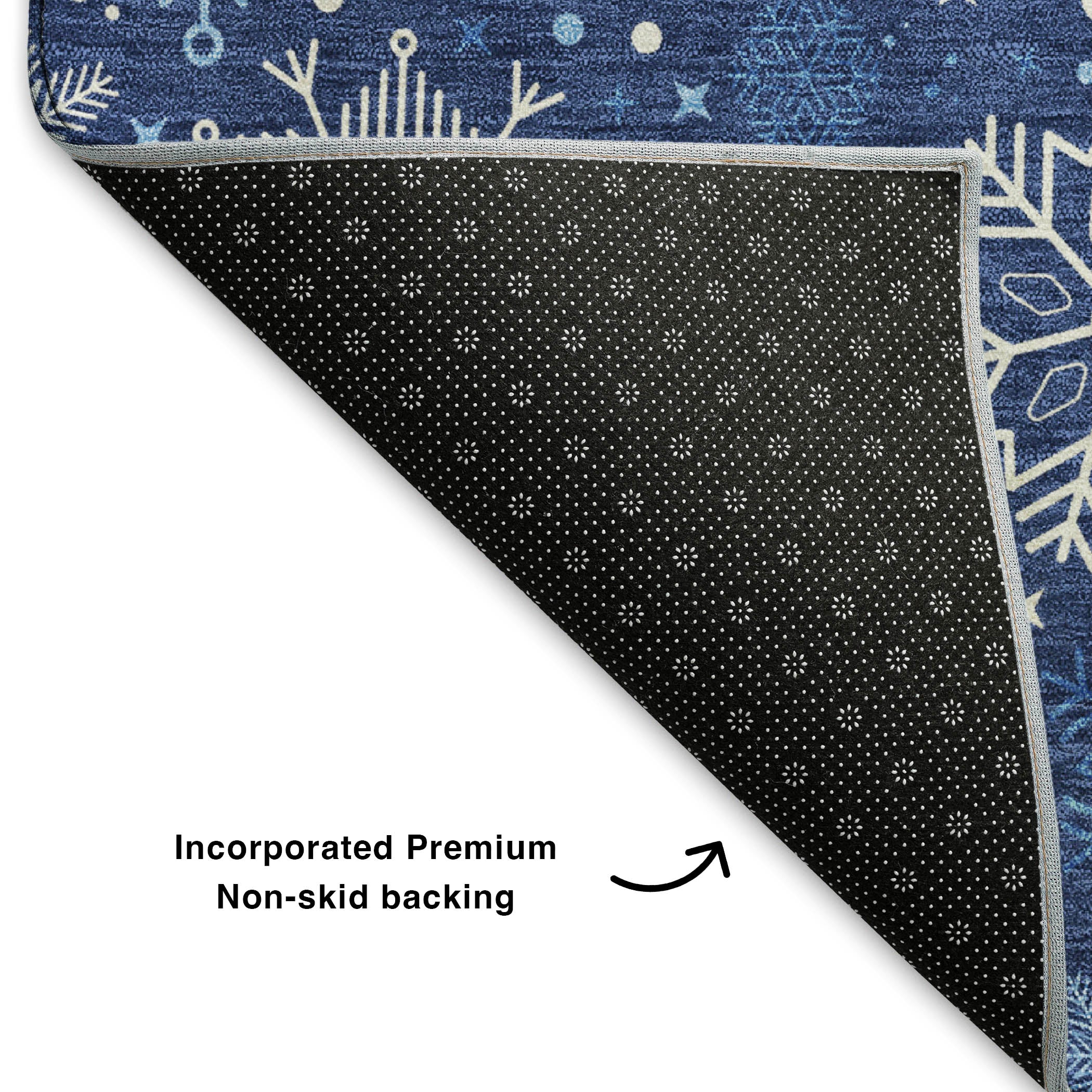 Reykjavik Machine Washable Transitional Navy Blue Rug 1'8" x 2'6" #shape_Rectangle