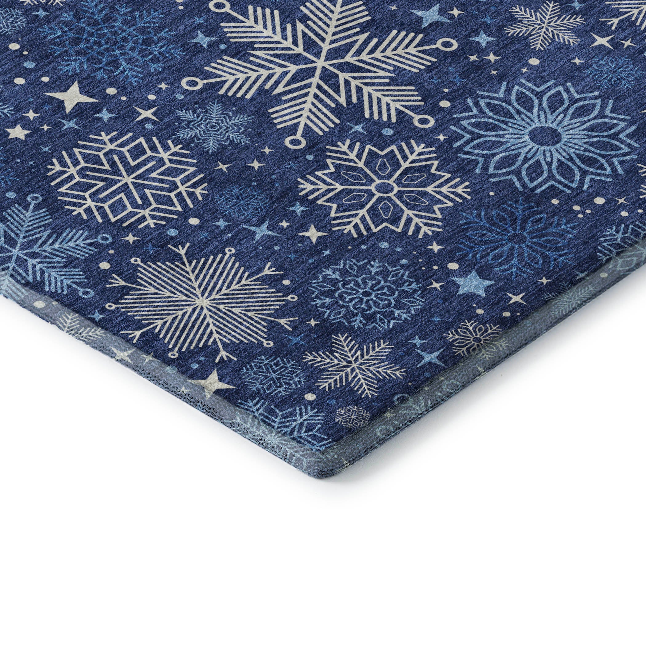 Reykjavik Machine Washable Transitional Navy Blue Rug 1'8" x 2'6" #shape_Rectangle