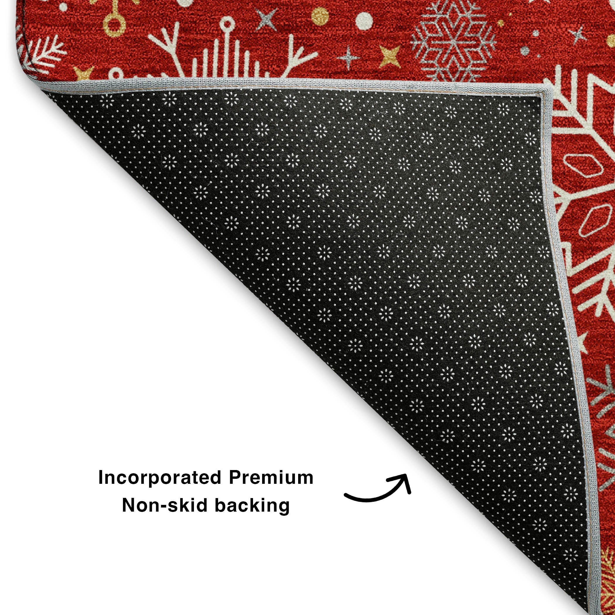 Reykjavik Machine Washable Transitional Red Rug 1'8" x 2'6" #shape_Rectangle