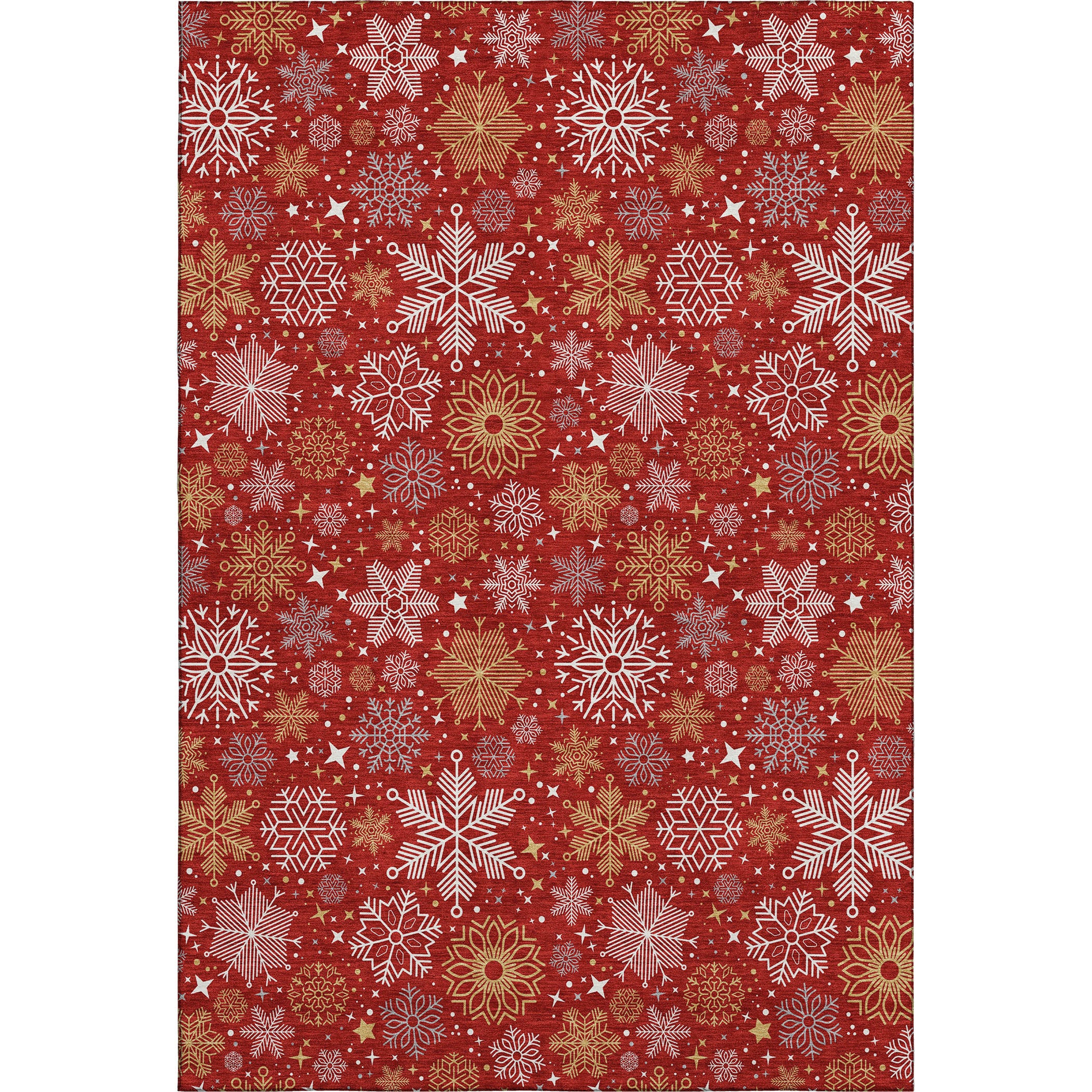 Reykjavik Machine Washable Transitional Red Rug 2'6" x 3'10" #shape_Rectangle