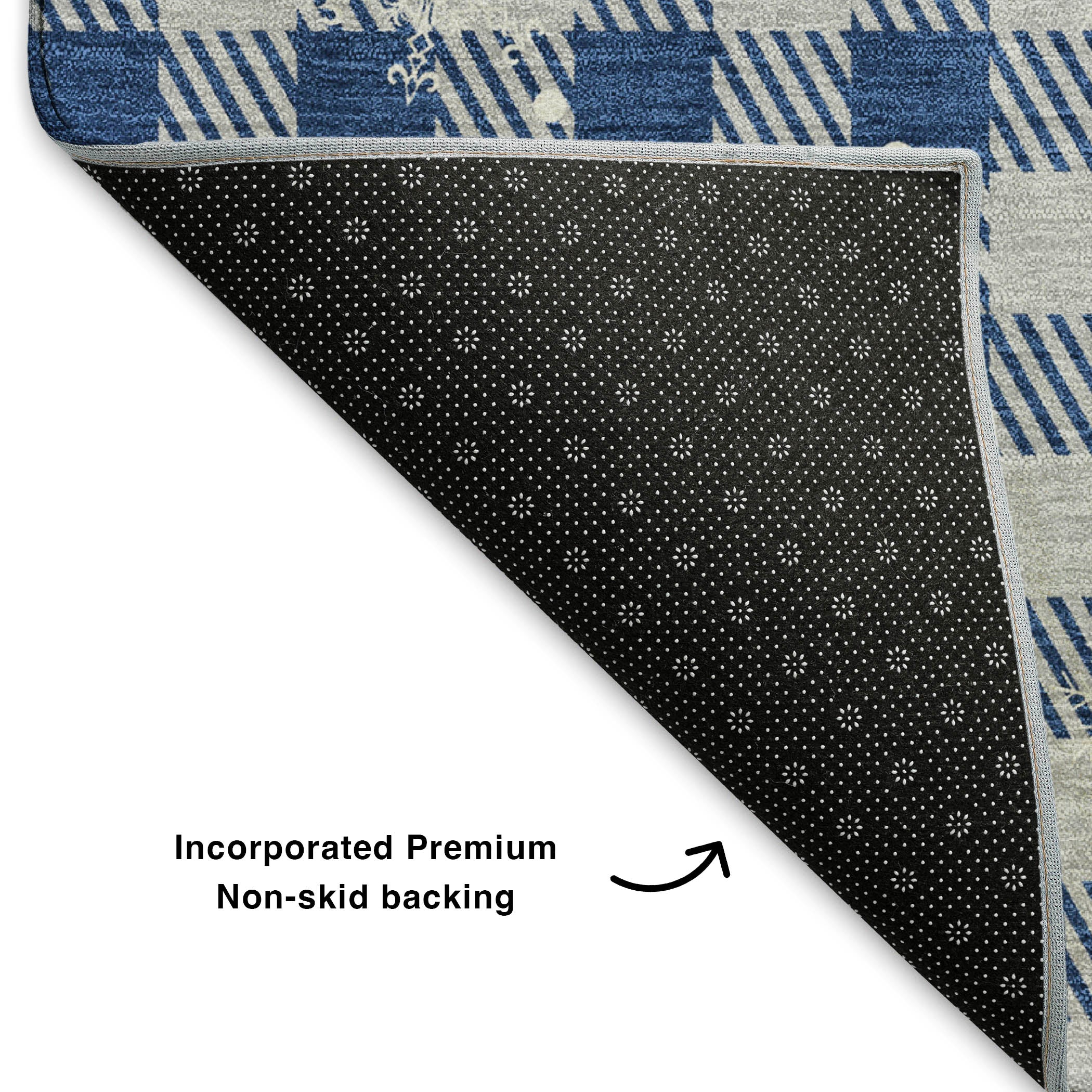 Budapest Machine Washable Transitional Blue Rug 1'8" x 2'6" #shape_Rectangle