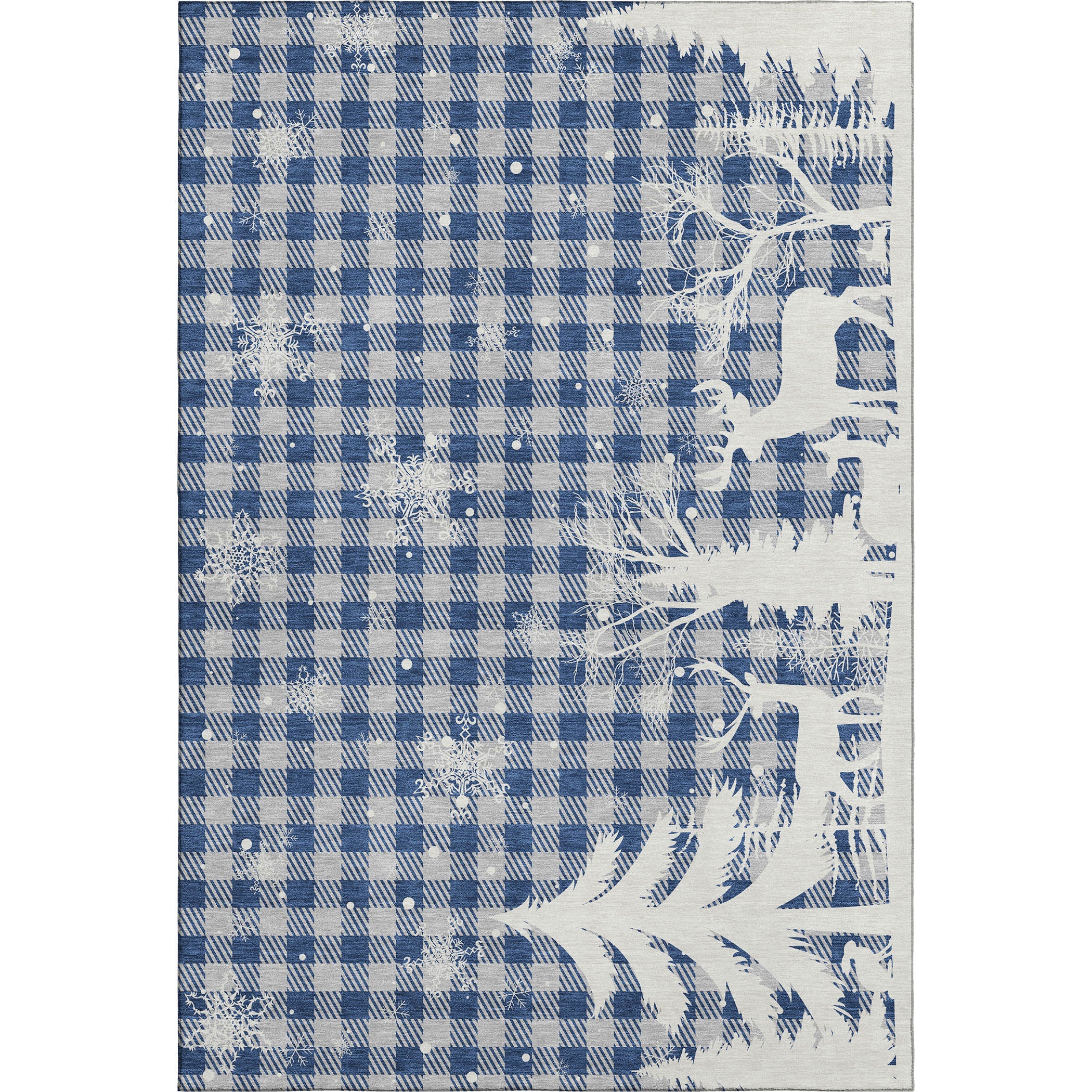 Budapest Machine Washable Transitional Blue Rug 2'6" x 3'10" #shape_Rectangle
