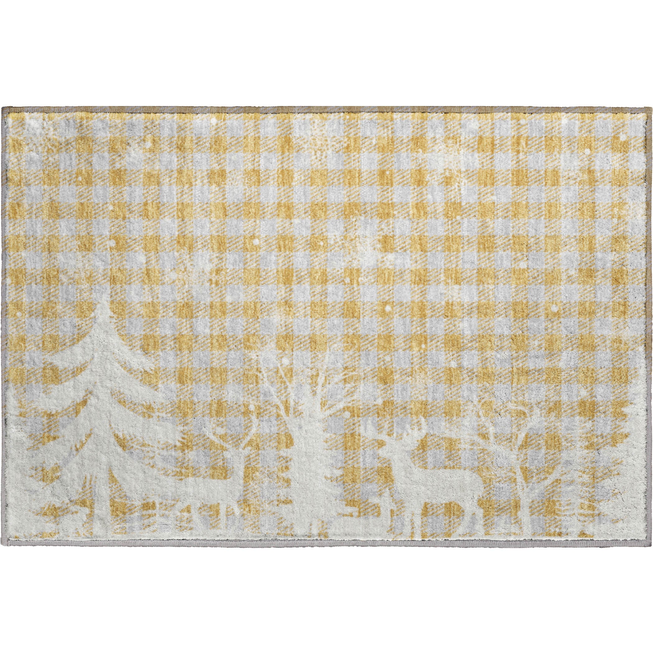 Budapest Machine Washable Transitional Gold Rug 1'8" x 2'6" #shape_Rectangle