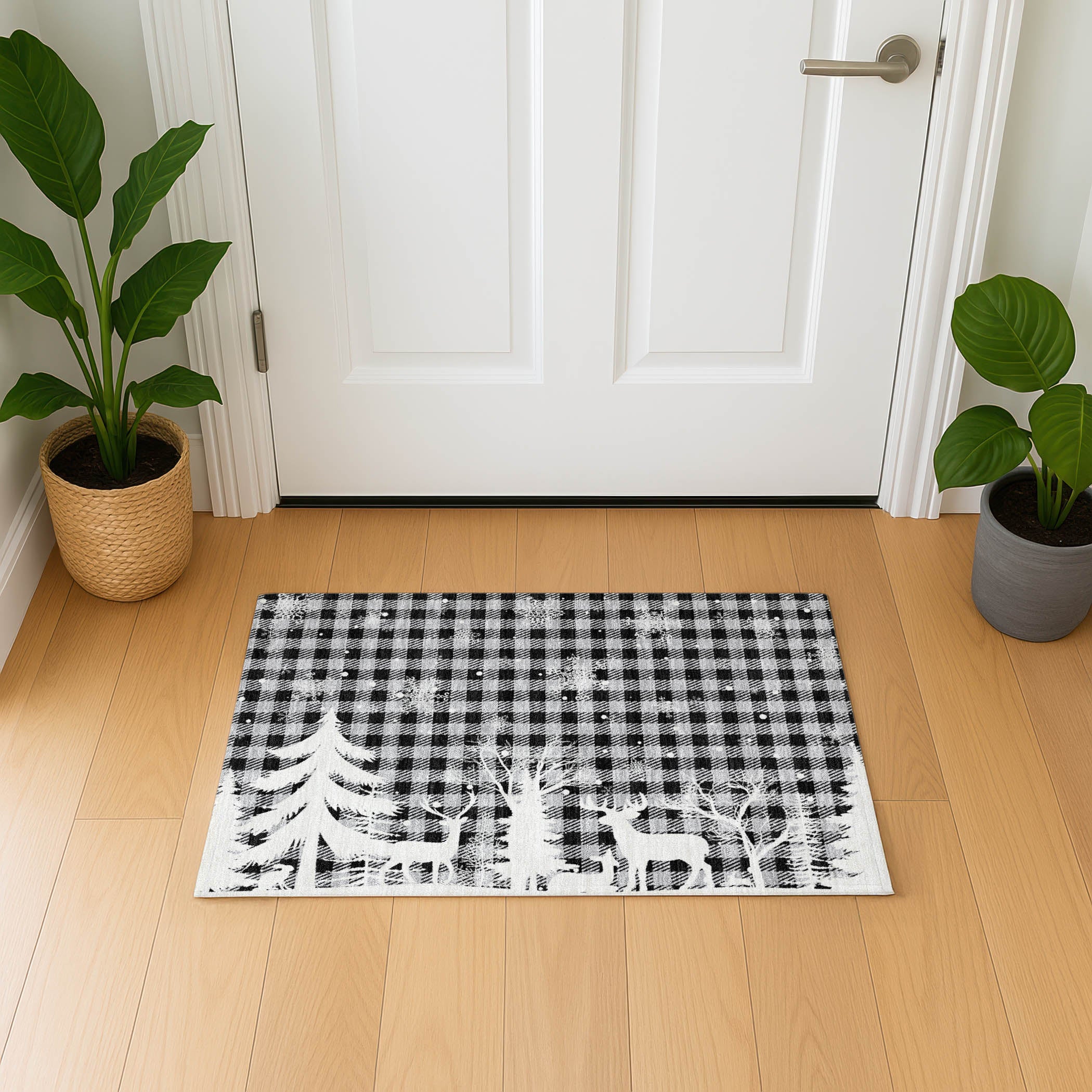 Budapest Machine Washable Transitional Gray Rug 1'8" x 2'6" #shape_Rectangle