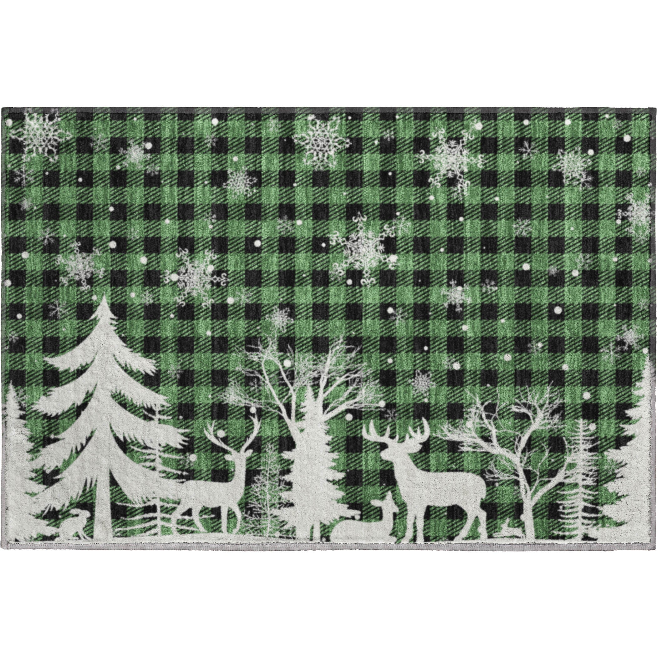 Budapest Machine Washable Transitional Green Rug 1'8" x 2'6" #shape_Rectangle
