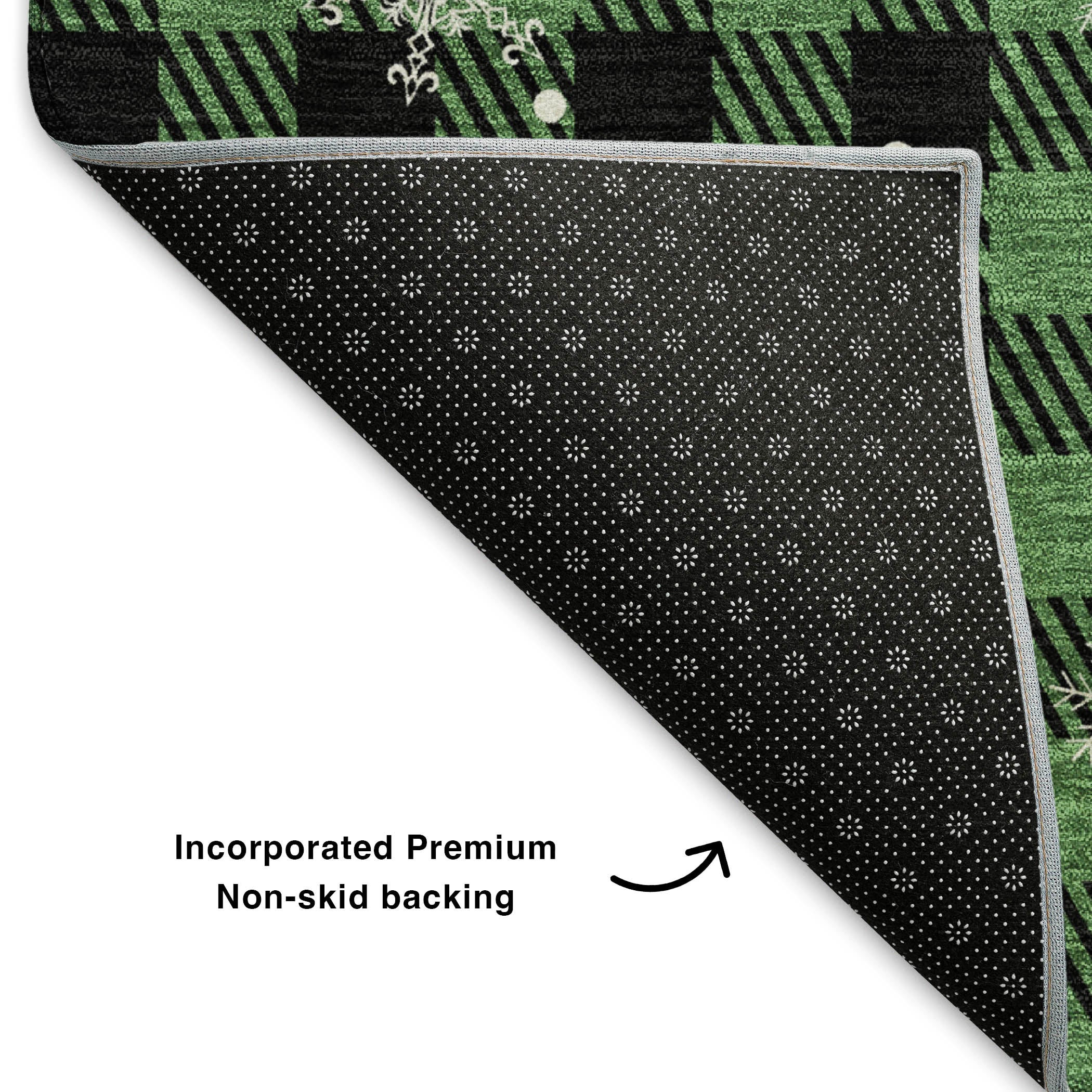 Budapest Machine Washable Transitional Green Rug 1'8" x 2'6" #shape_Rectangle