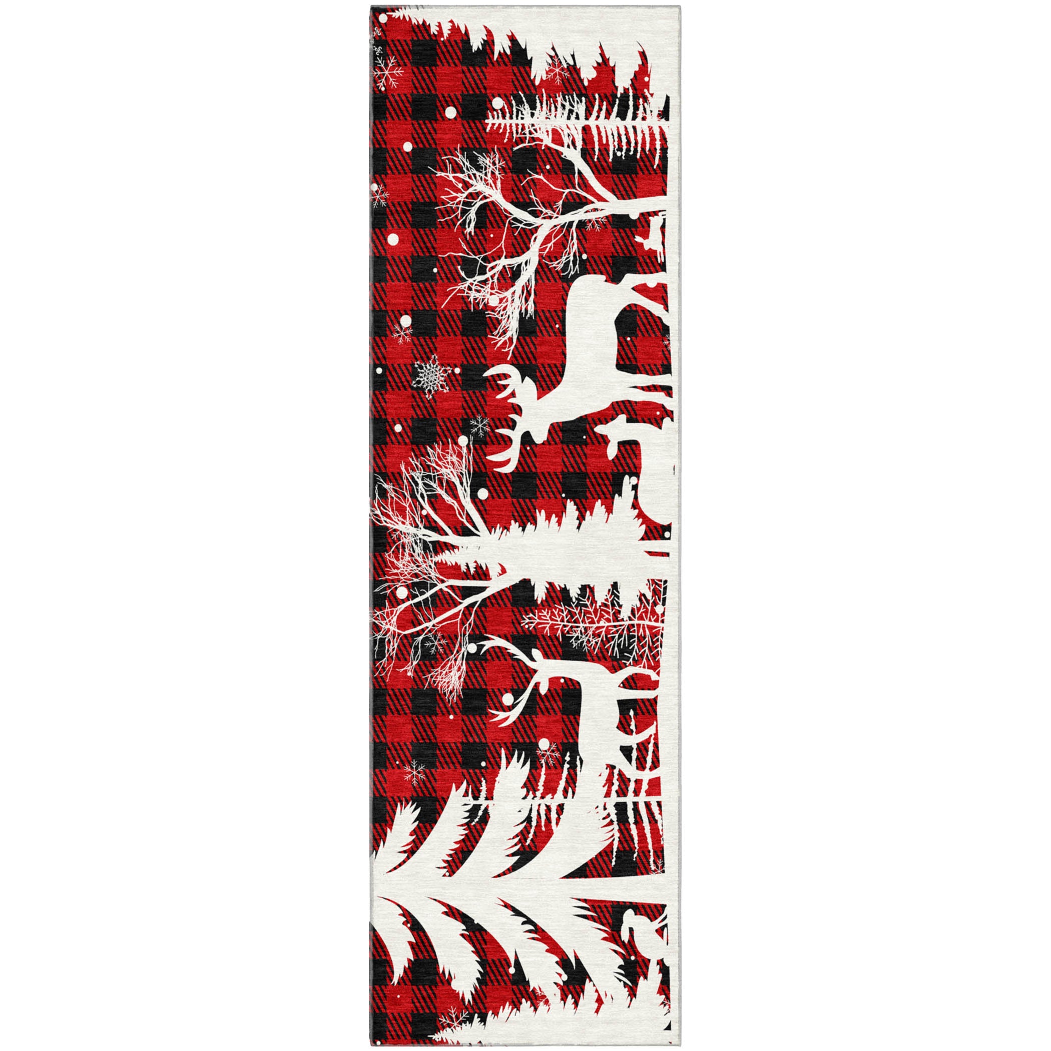 Budapest Machine Washable Transitional Red Rug 2'3" x 7'6" #shape_Runner