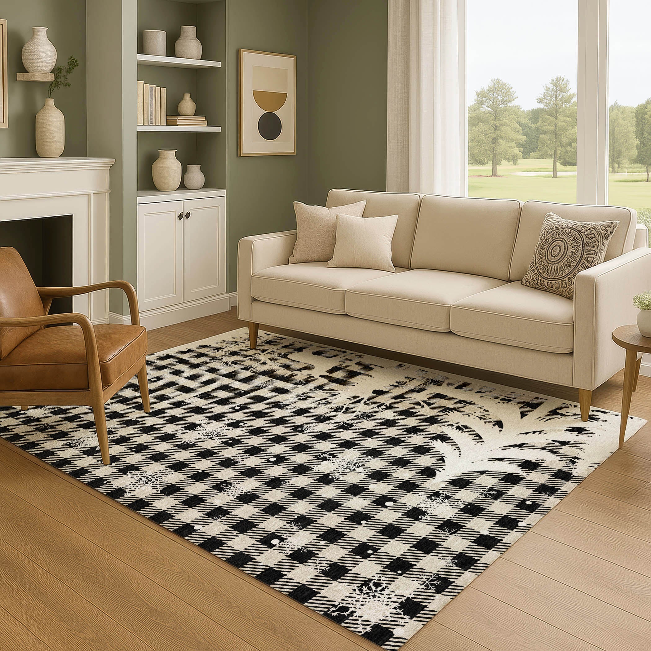 Budapest Machine Washable Transitional Taupe Brown Rug 2'6" x 3'10" #shape_Rectangle
