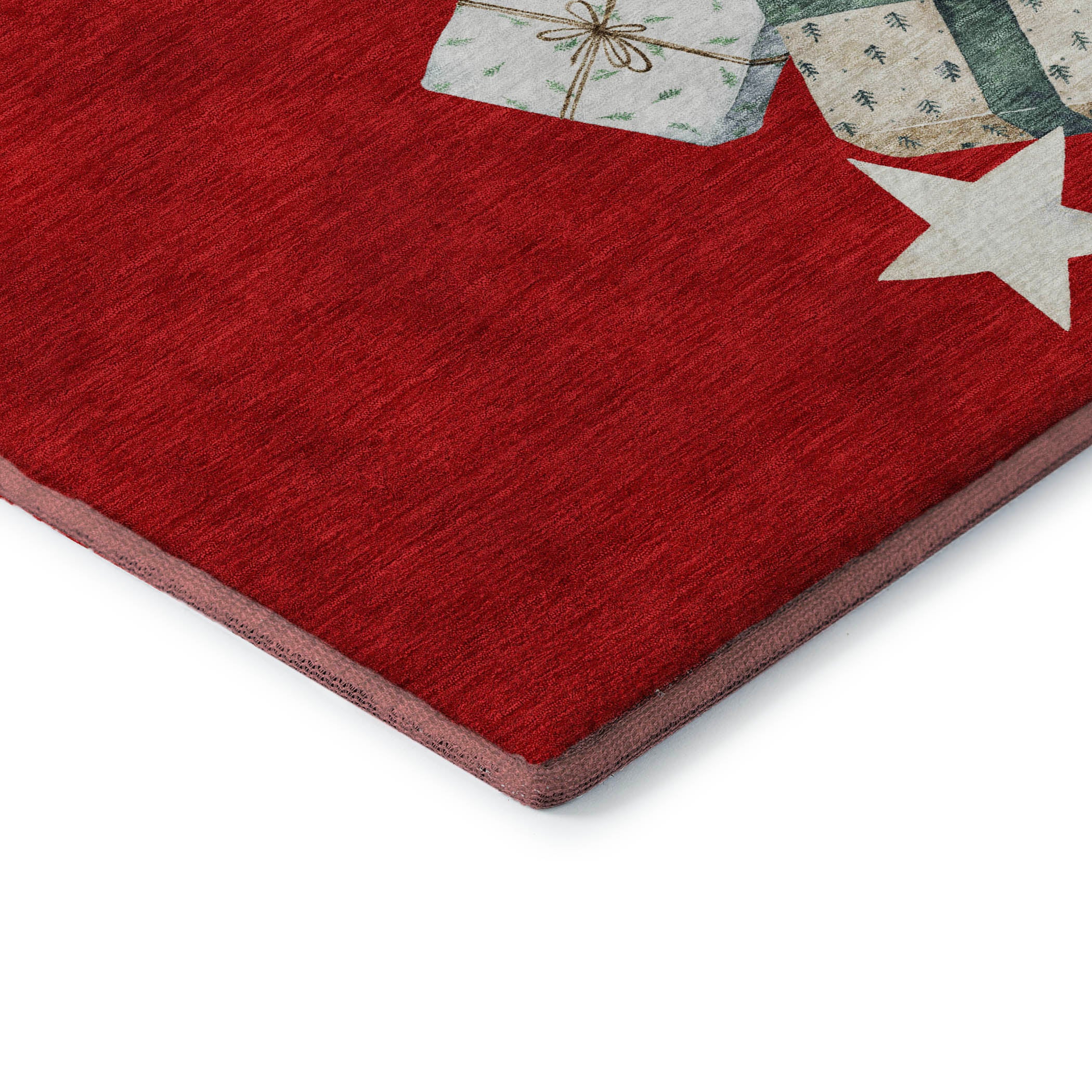Oaxaca Machine Washable Transitional Red Rug 1'8" x 2'6" #shape_Rectangle