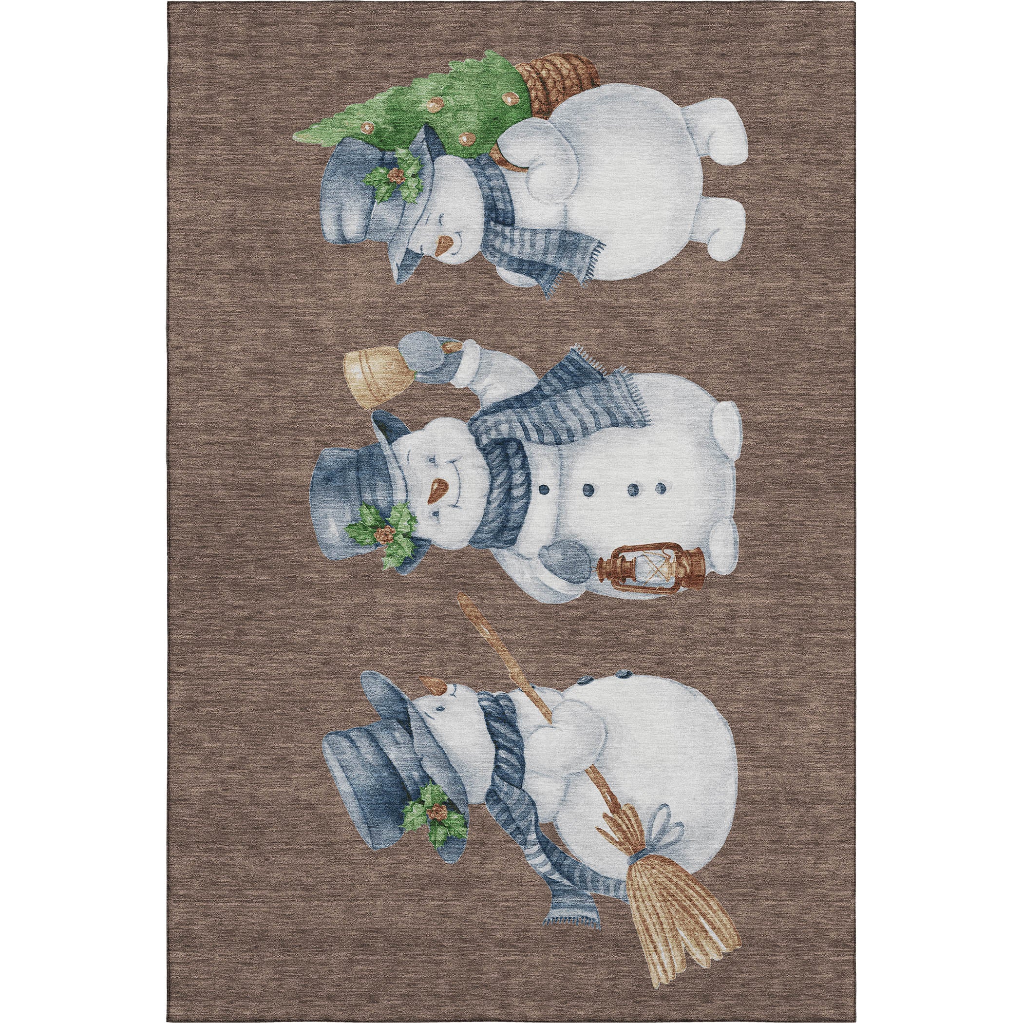 Baku Machine Washable Transitional Brown Rug 2'6" x 3'10" #shape_Rectangle