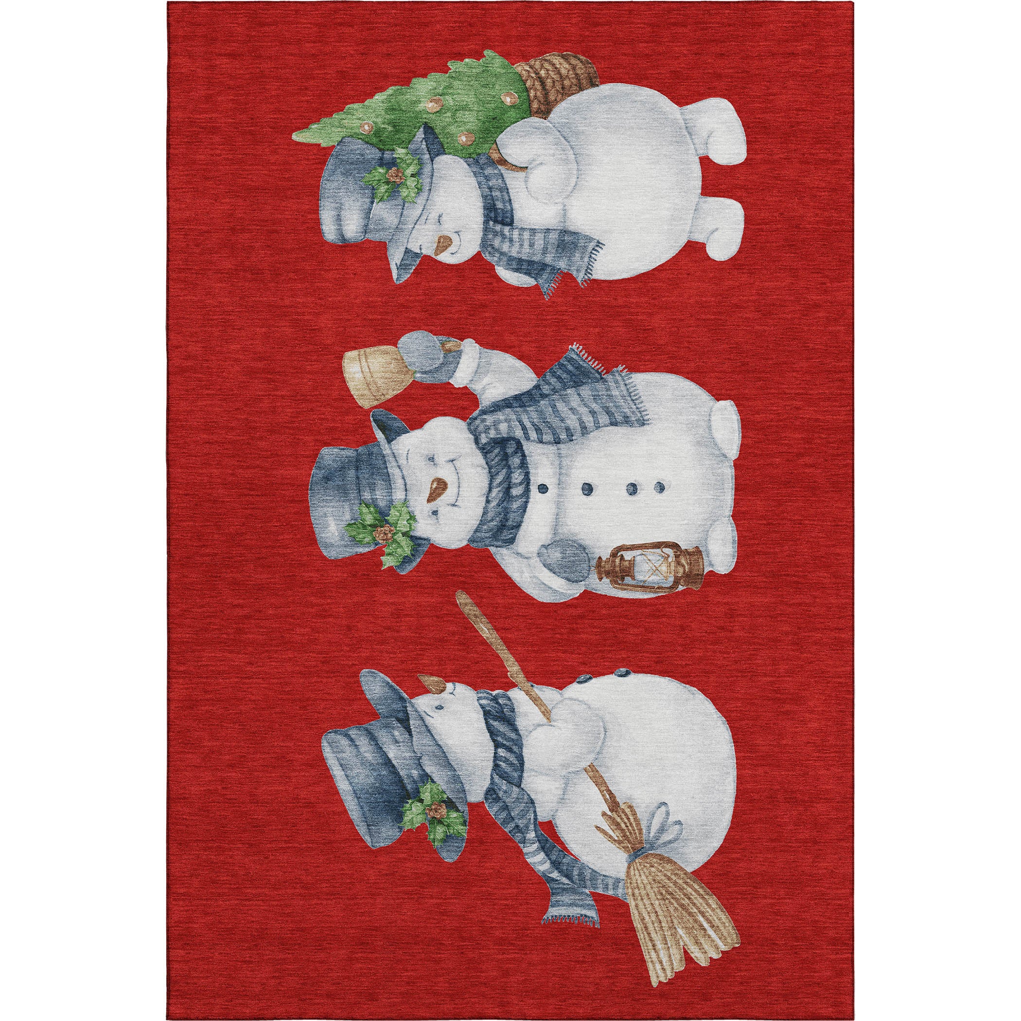 Baku Machine Washable Transitional Red Rug 2'6" x 3'10" #shape_Rectangle
