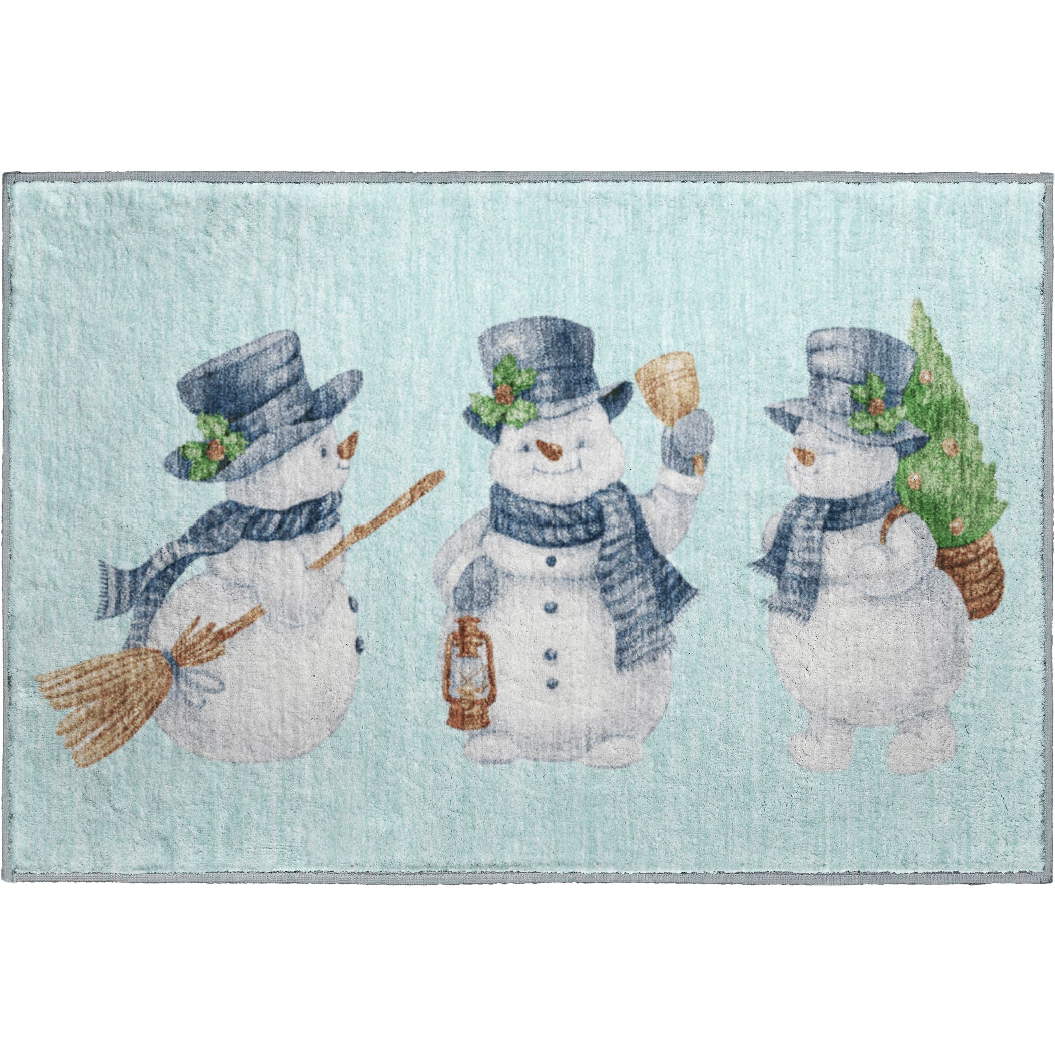 Baku Machine Washable Transitional Sky Blue Rug 1'8" x 2'6" #shape_Rectangle