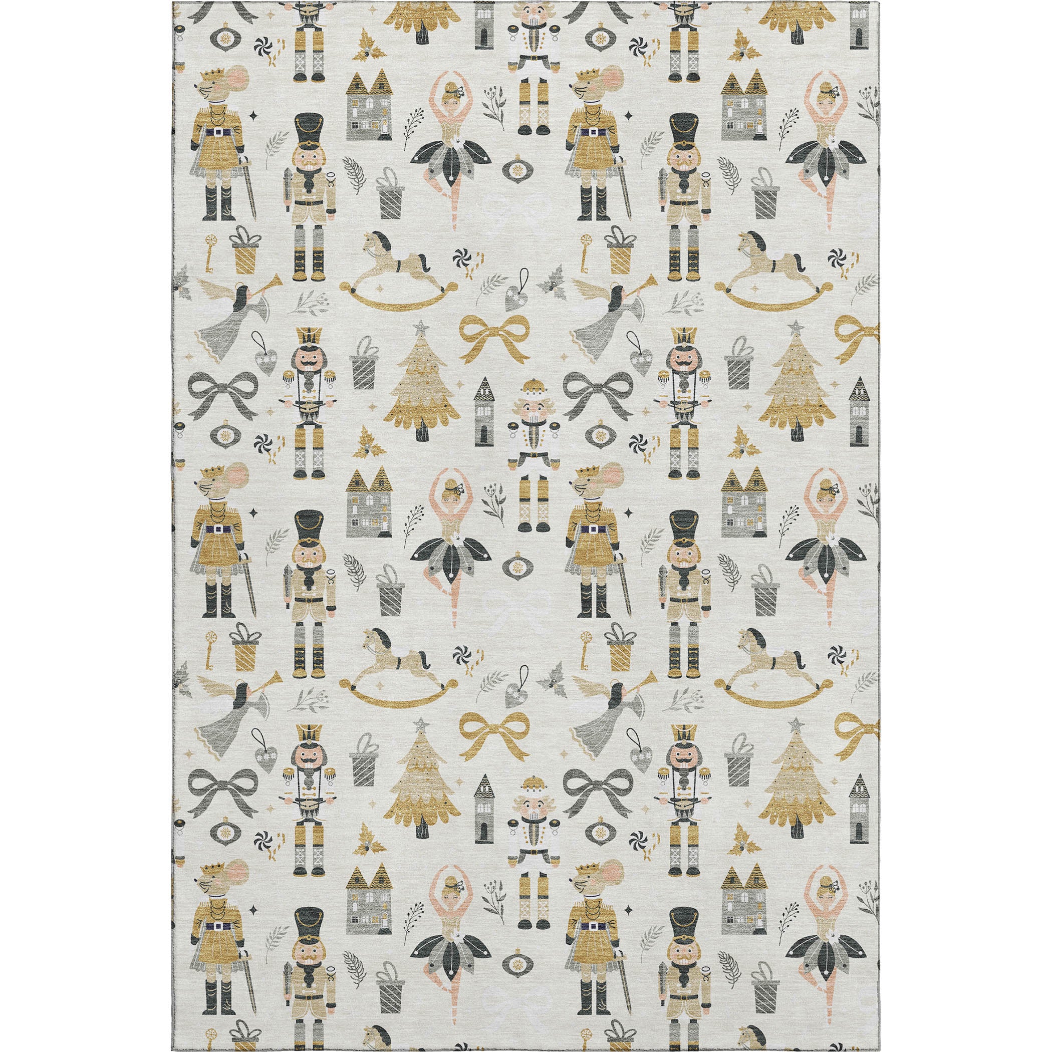 Antigua Machine Washable Transitional Ivory Rug 2'6" x 3'10" #shape_Rectangle
