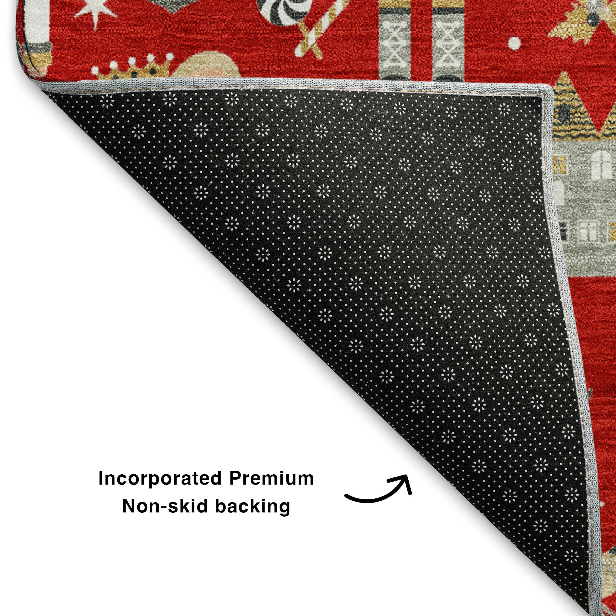 Antigua Machine Washable Transitional Red Rug 1'8" x 2'6" #shape_Rectangle