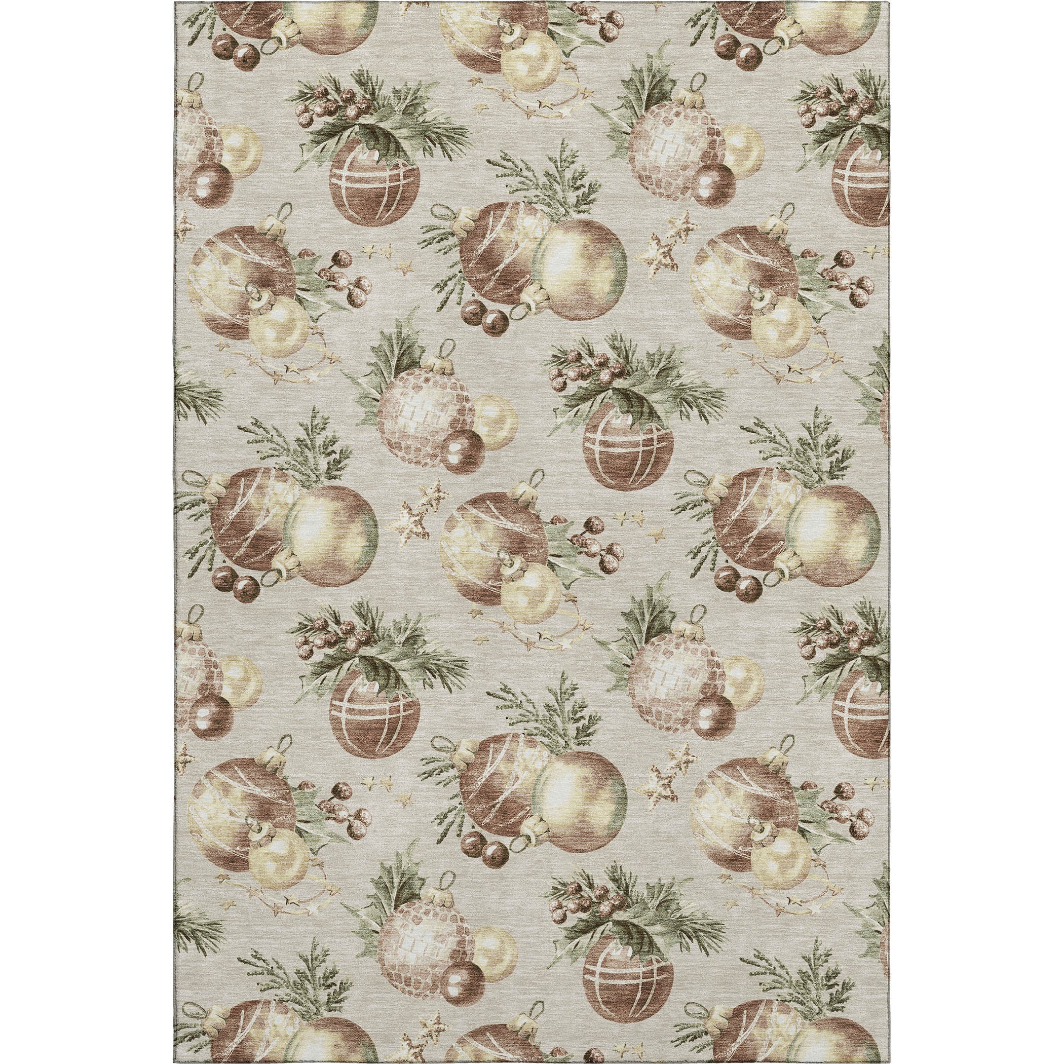 Athens Machine Washable Transitional Beige Brown Rug 2'6" x 3'10" #shape_Rectangle