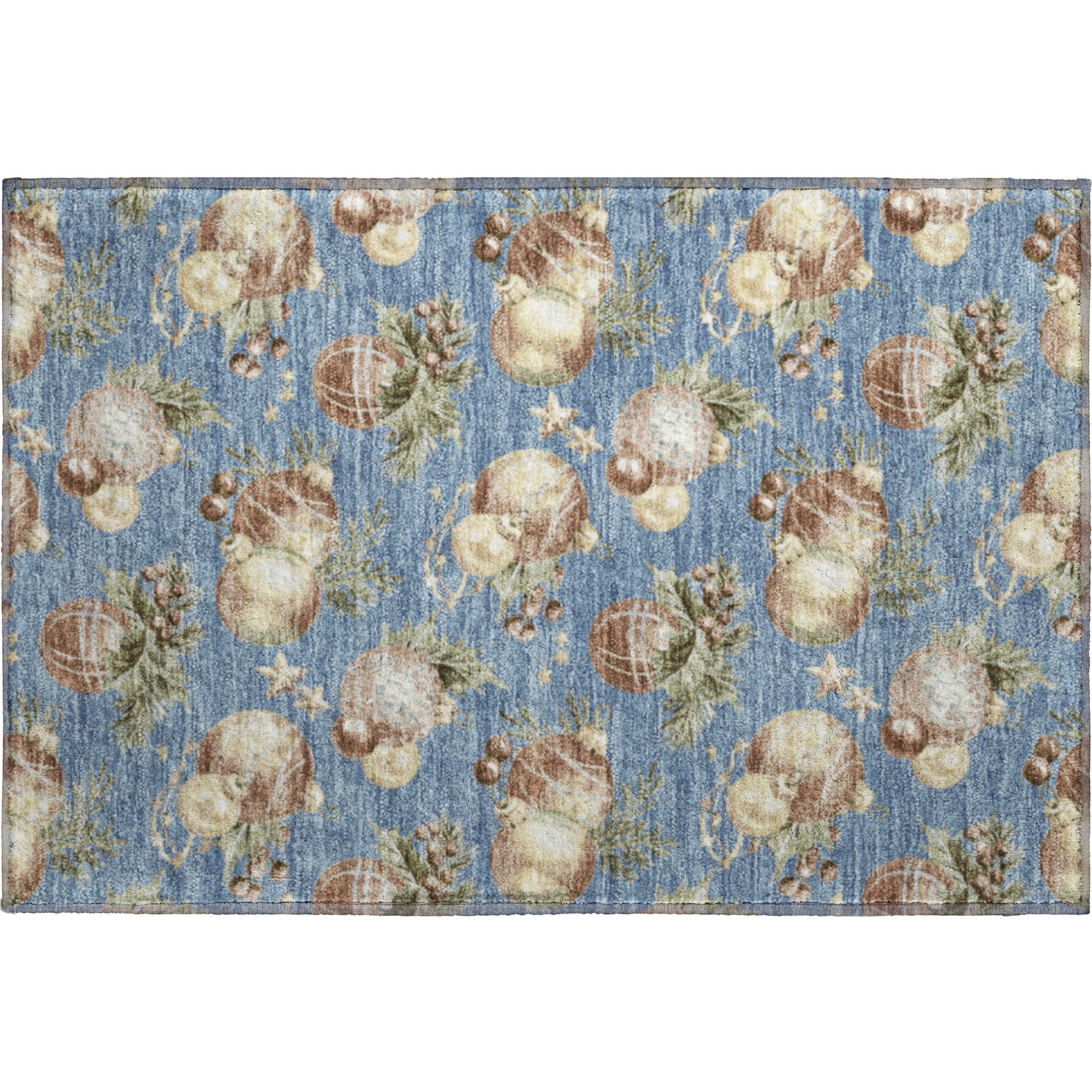 Athens Machine Washable Transitional Denim Blue Rug 1'8" x 2'6" #shape_Rectangle