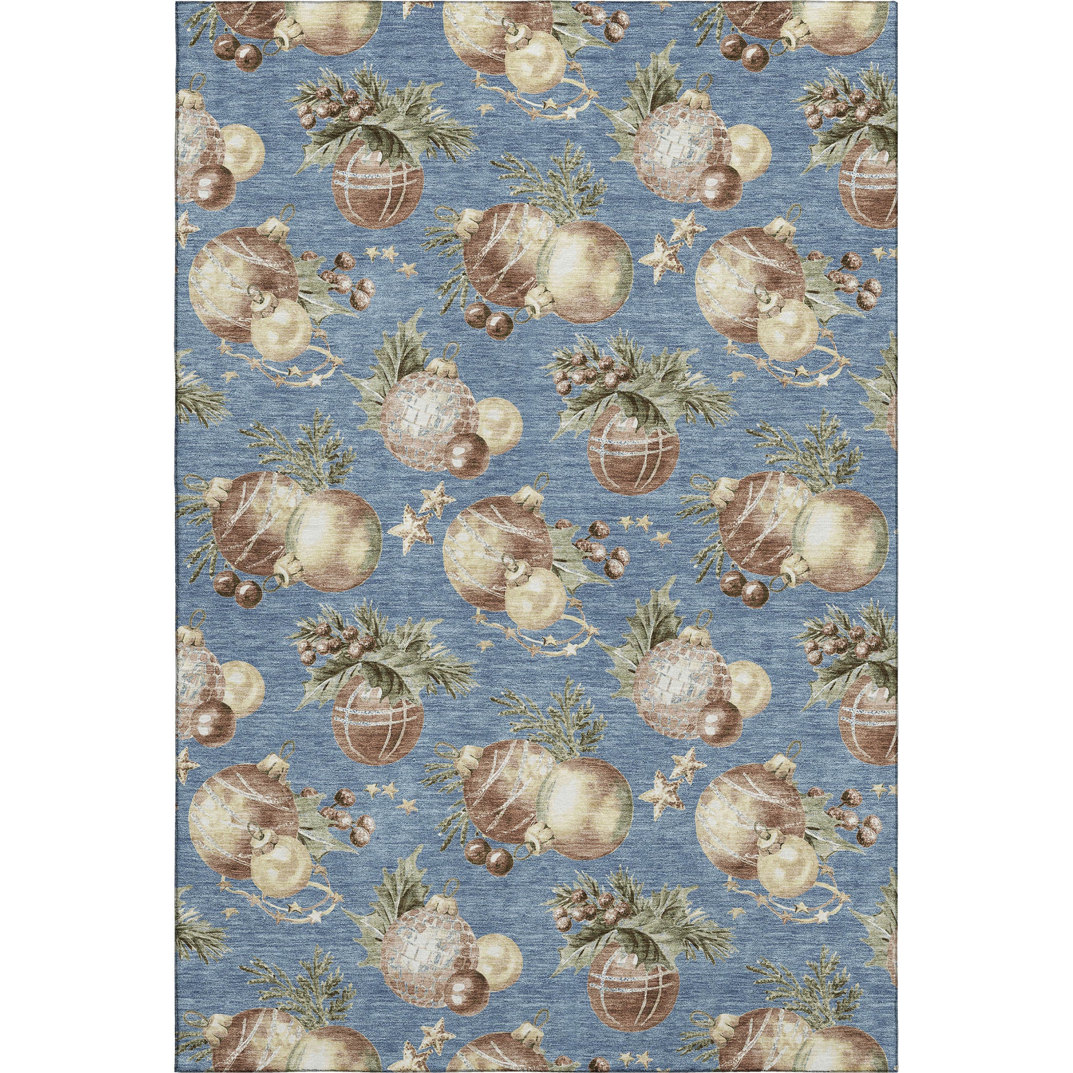 Athens Machine Washable Transitional Denim Blue Rug 2'6" x 3'10" #shape_Rectangle