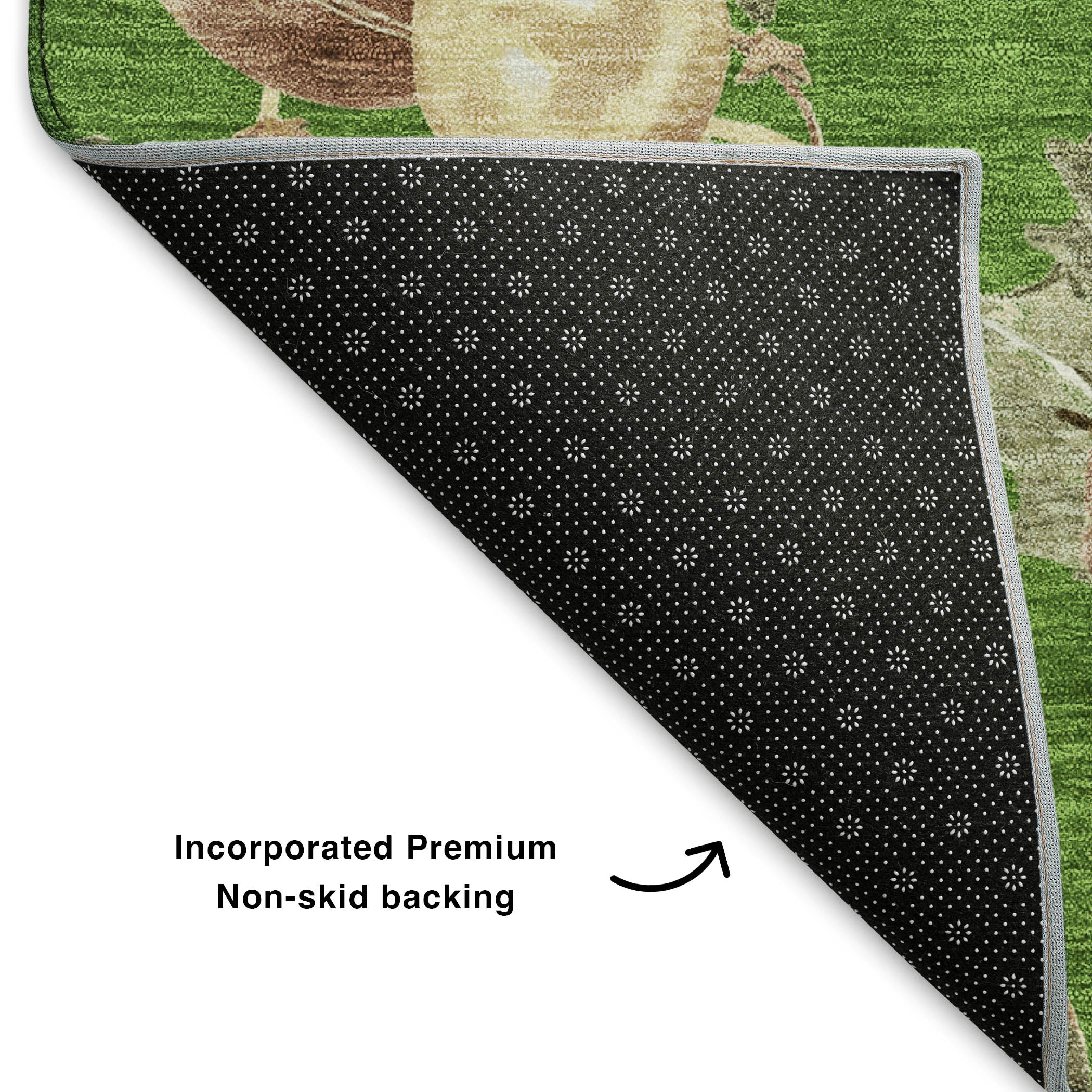 Athens Machine Washable Transitional Green Rug 1'8" x 2'6" #shape_Rectangle
