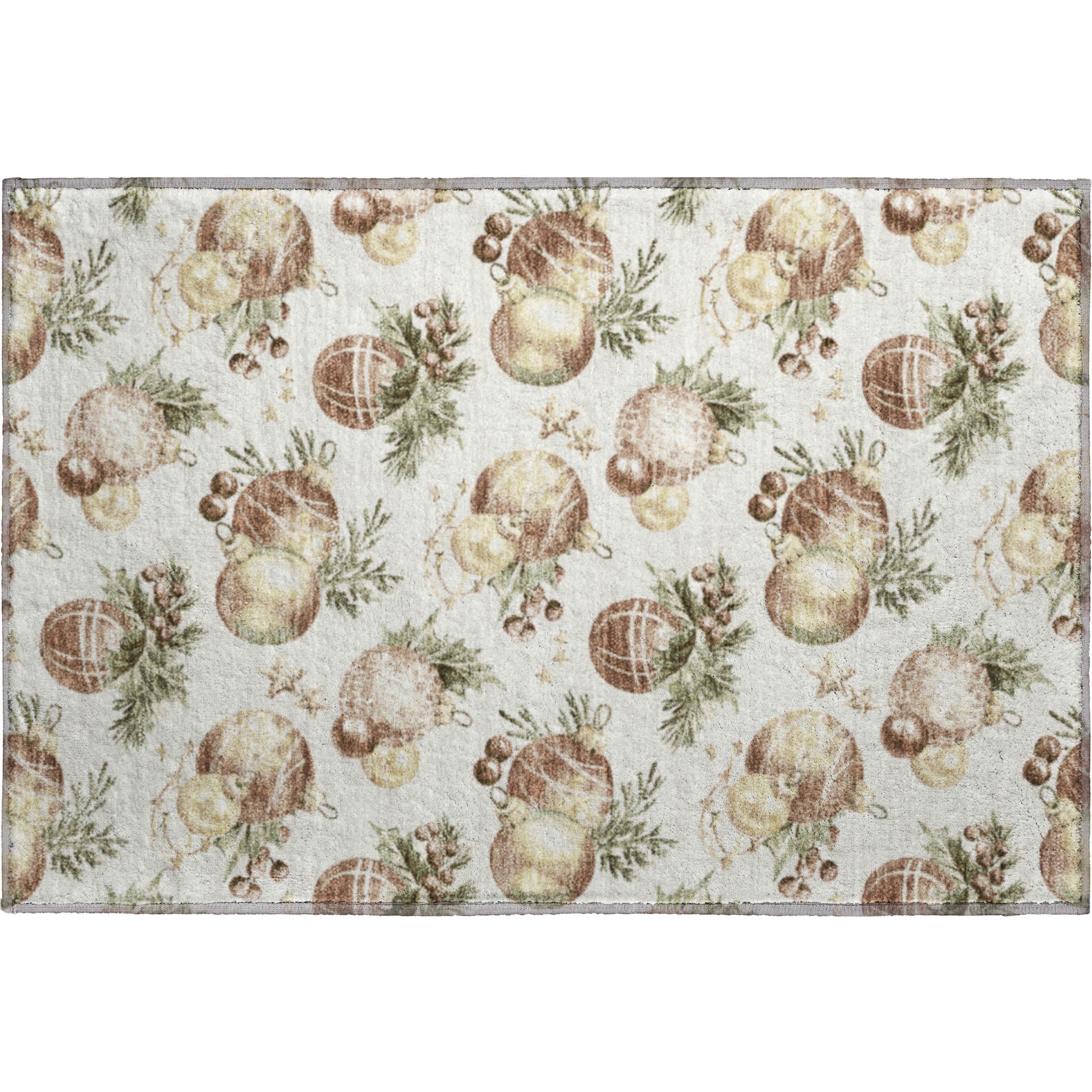 Athens Machine Washable Transitional Ivory Rug 1'8" x 2'6" #shape_Rectangle