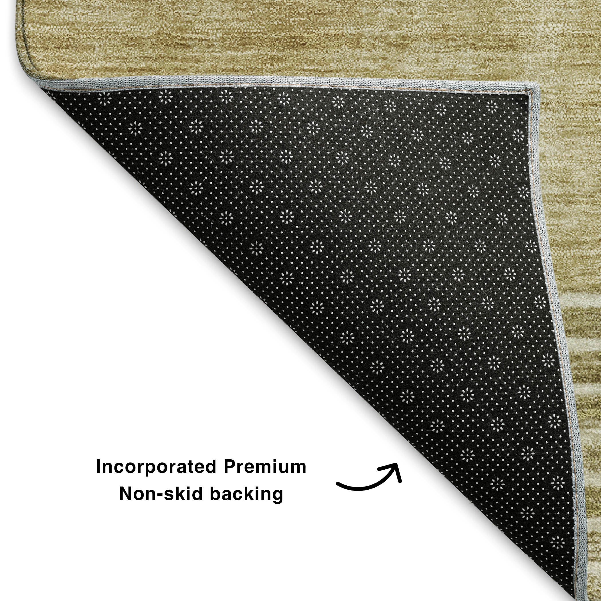 Havana Machine Washable Transitional Beige Brown Rug 1'8" x 2'6" #shape_Rectangle