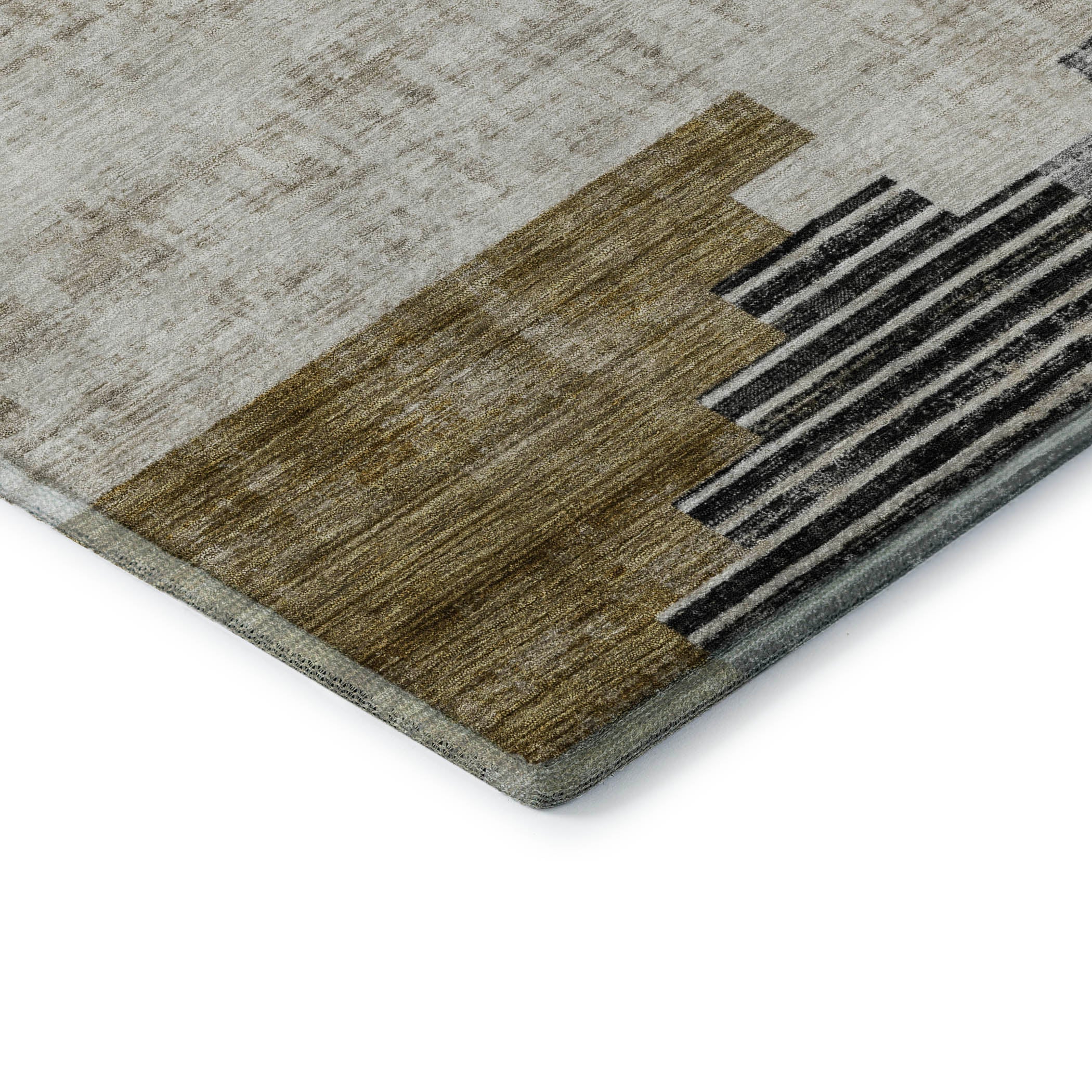 Havana Machine Washable Transitional Brown Rug 1'8" x 2'6" #shape_Rectangle