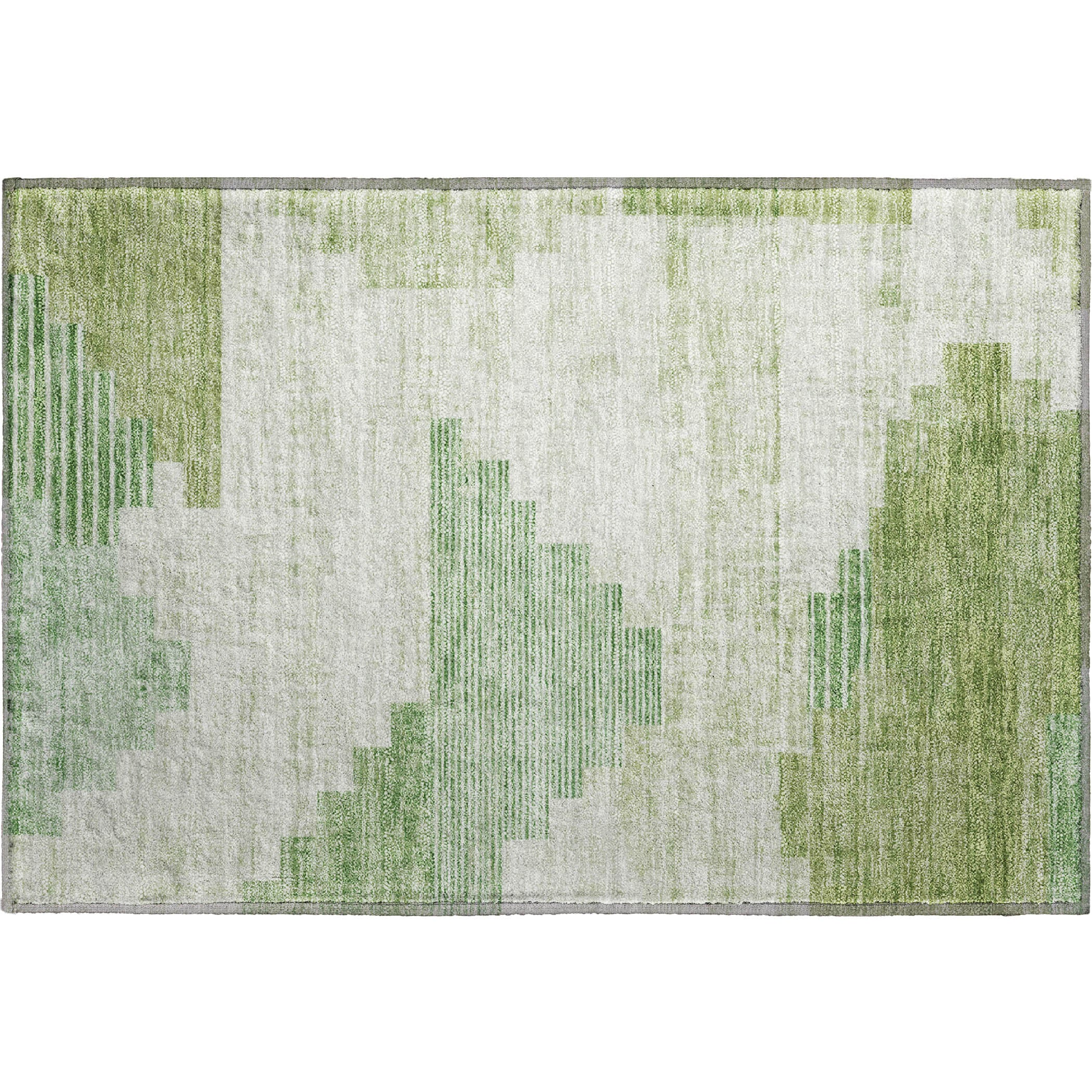 Havana Machine Washable Transitional Sage Green Rug 1'8" x 2'6" #shape_Rectangle