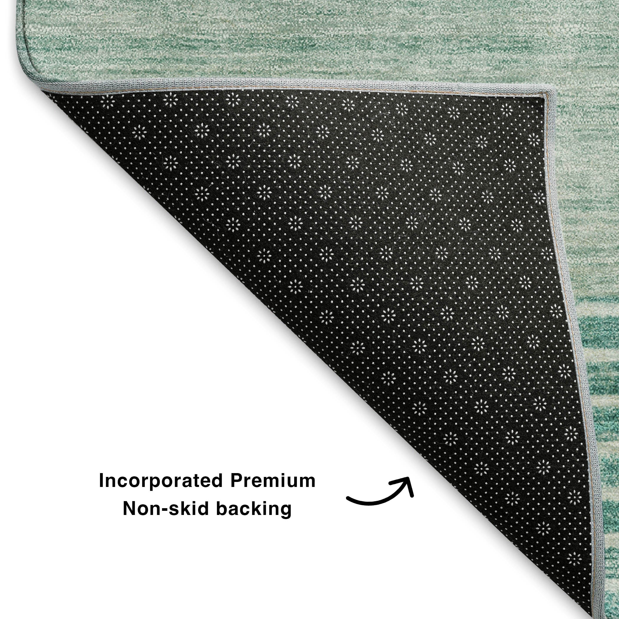 Havana Machine Washable Transitional Teal Rug 1'8" x 2'6" #shape_Rectangle