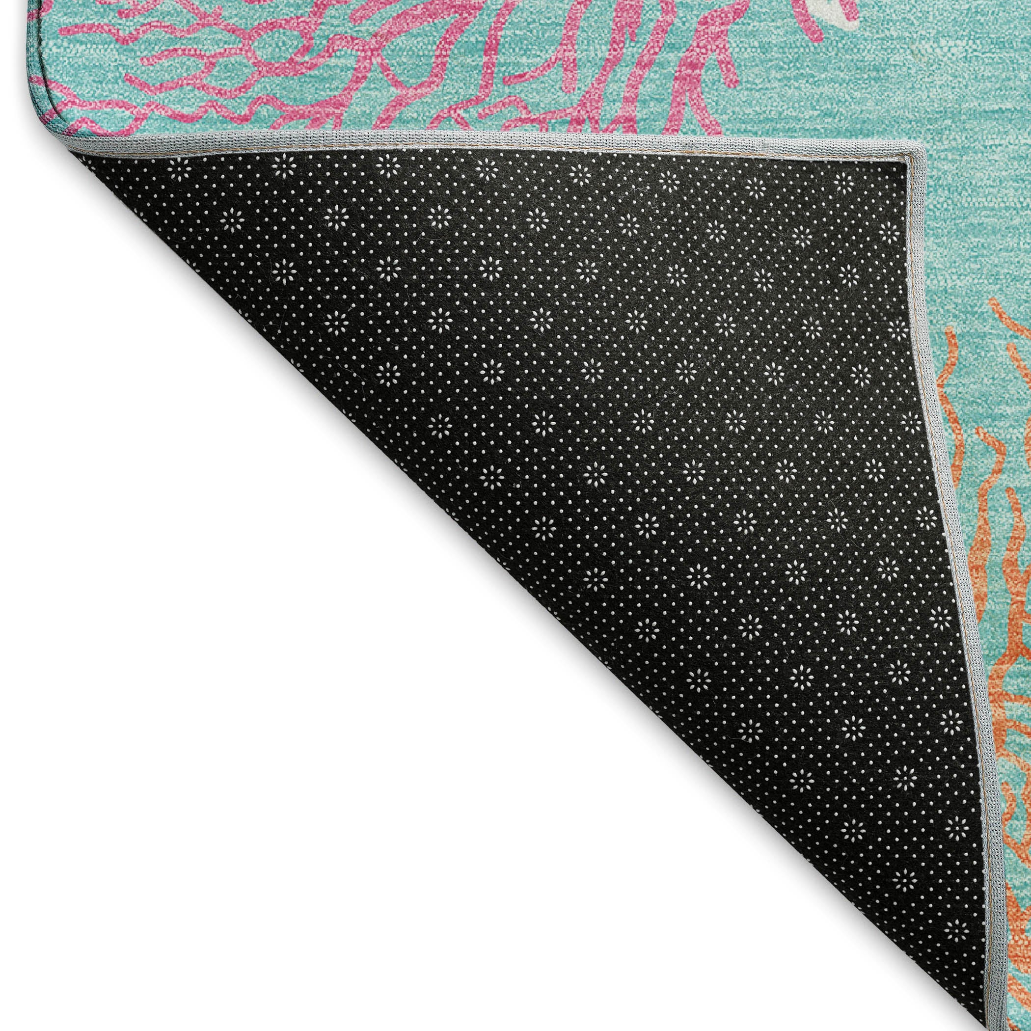 Reykjavik Machine Washable Coastal Aqua Teal Rug 1'8" x 2'6" #shape_Rectangle