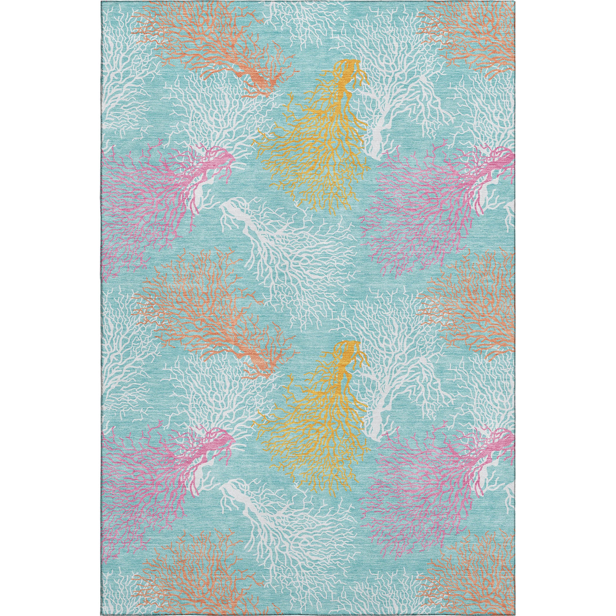 Reykjavik Machine Washable Coastal Aqua Teal Rug 2'6" x 3'10" #shape_Rectangle