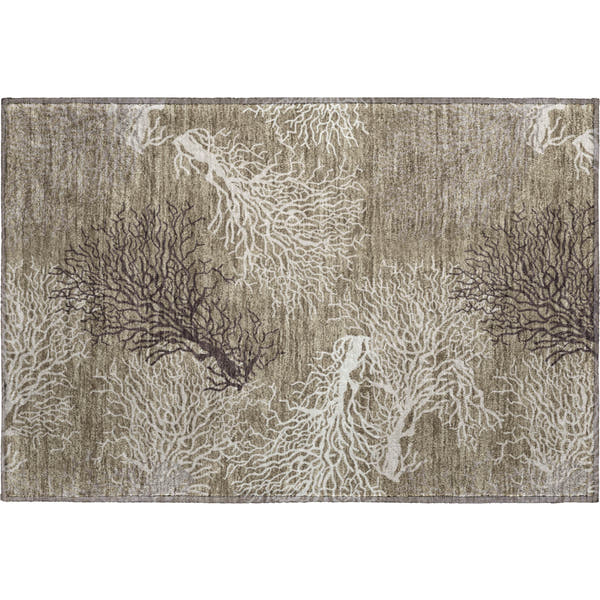 Reykjavik Machine Washable Coastal Latte Taupe Rug 1'8" x 2'6"