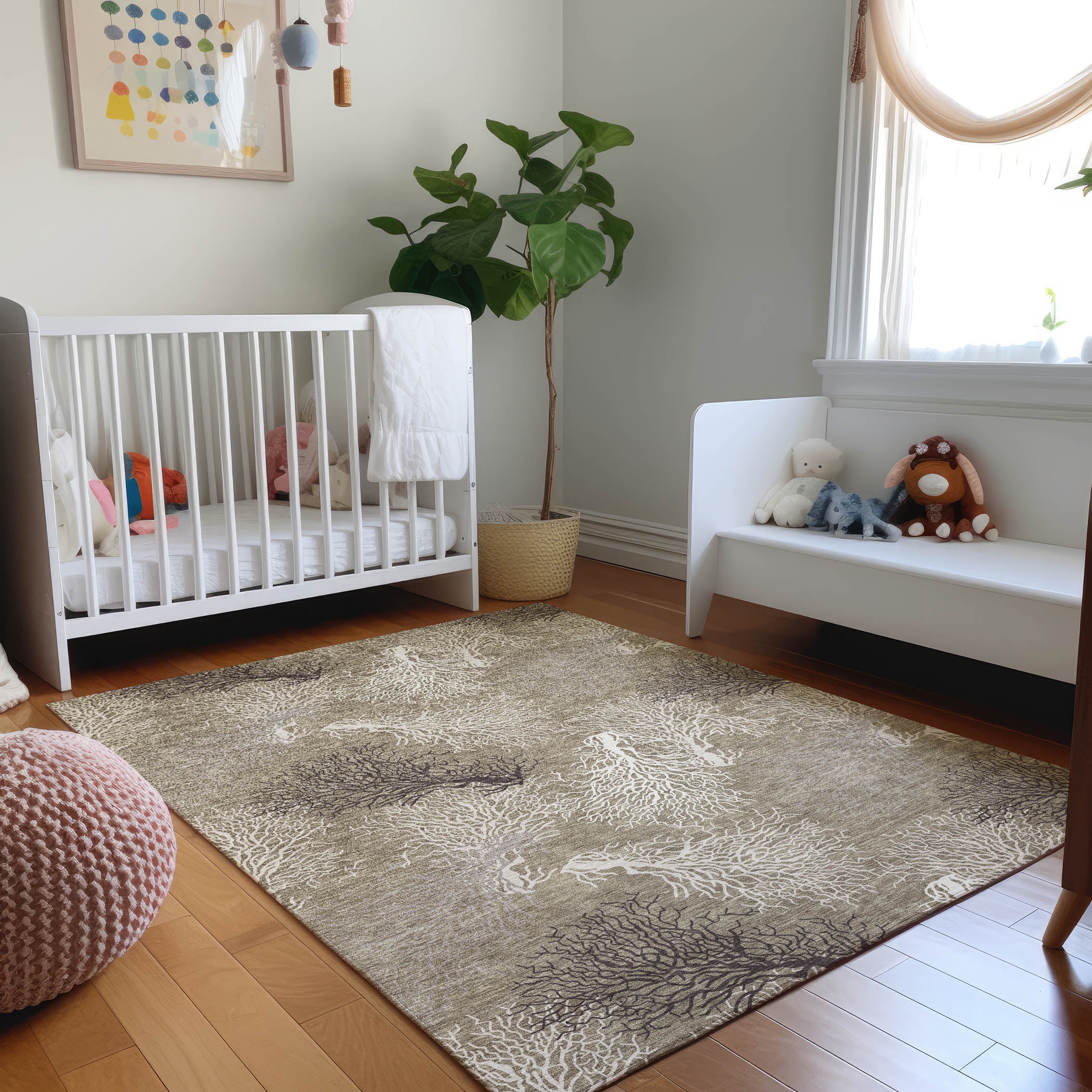 Reykjavik Machine Washable Coastal Latte Taupe Rug 2'6" x 3'10" #shape_Rectangle