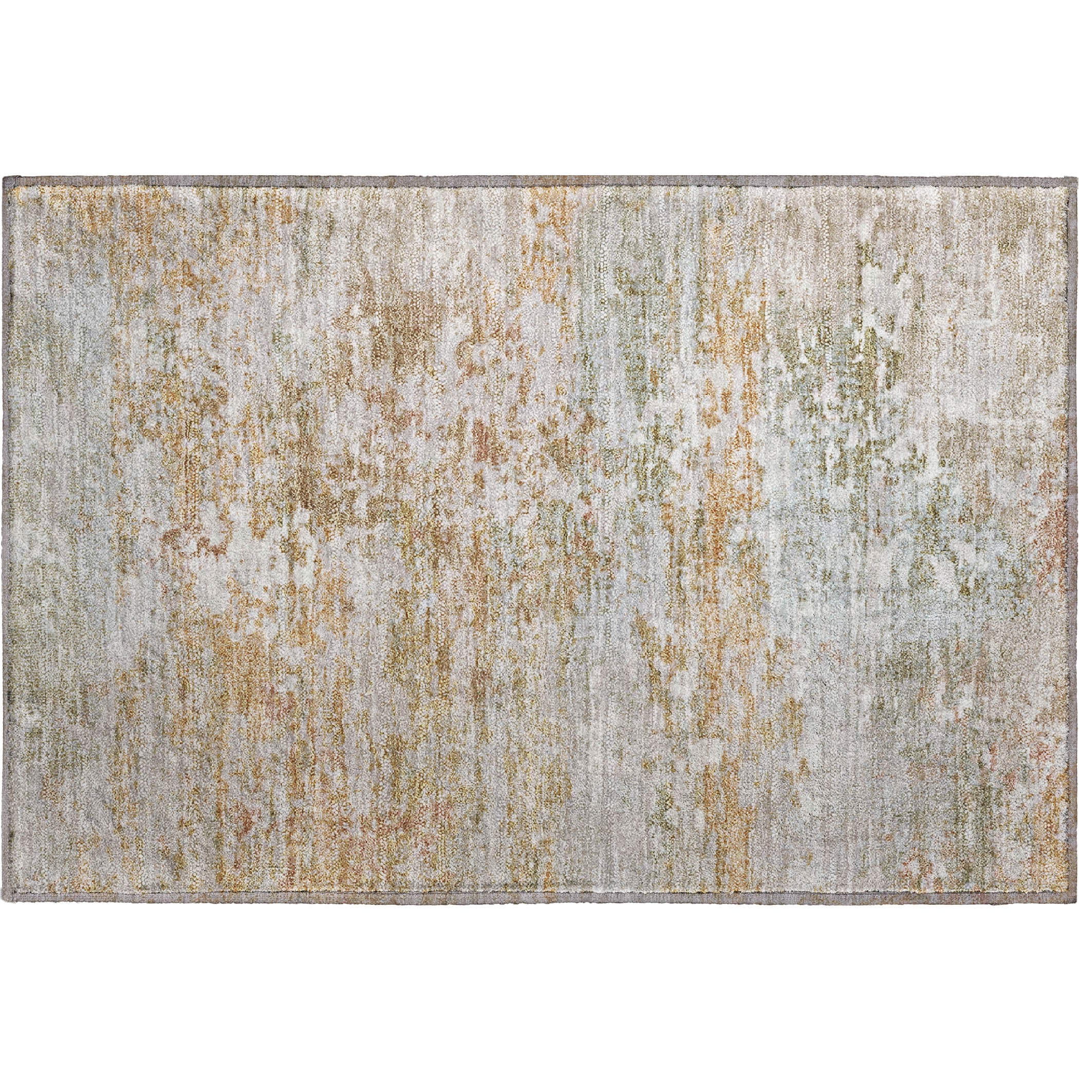 Tbilisi Machine Washable Transitional Coral Orange Rug 1'8" x 2'6" #shape_Rectangle