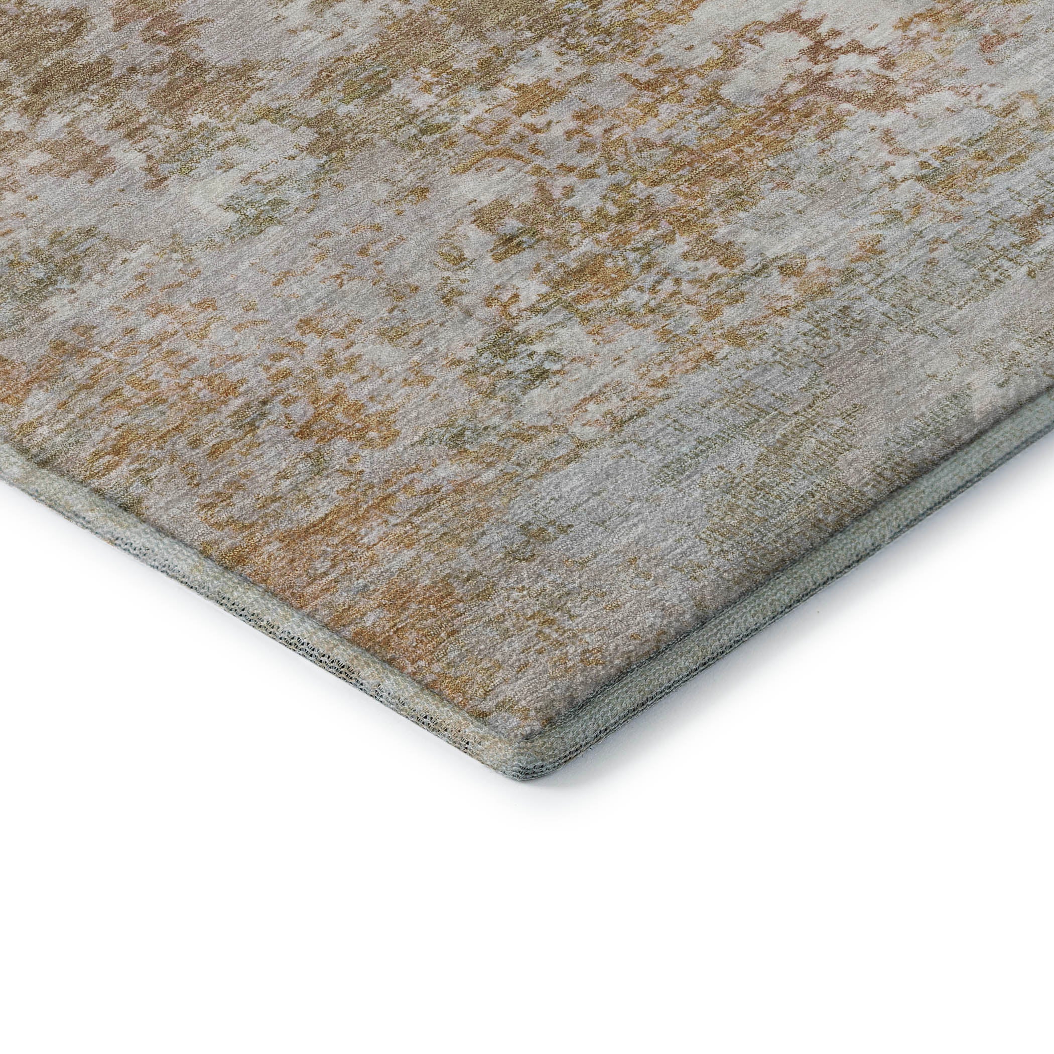 Tbilisi Machine Washable Transitional Coral Orange Rug 1'8" x 2'6" #shape_Rectangle