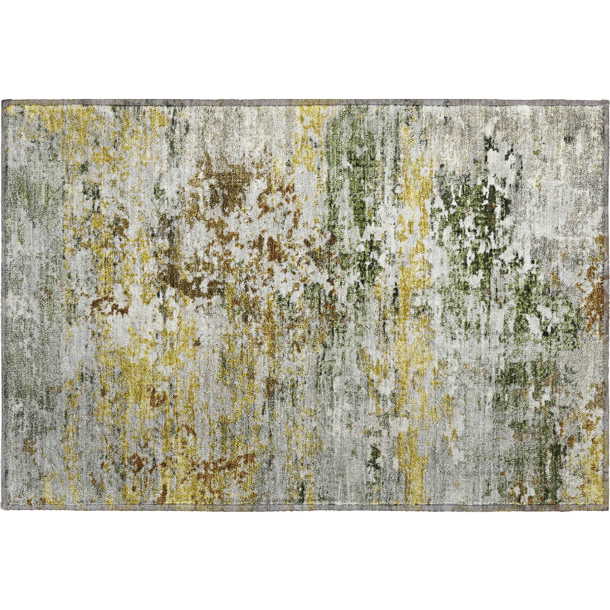 Tbilisi Machine Washable Transitional Gold Rug 1'8" x 2'6" #shape_Rectangle