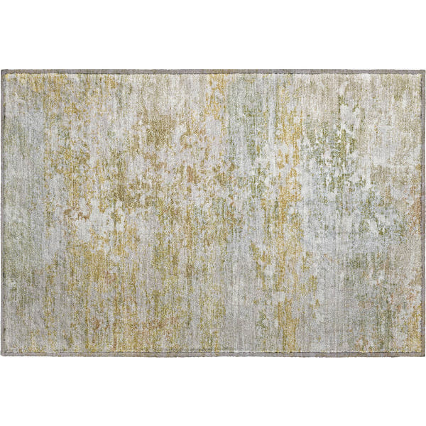 Tbilisi Machine Washable Transitional Sage Green Rug 1'8" x 2'6"