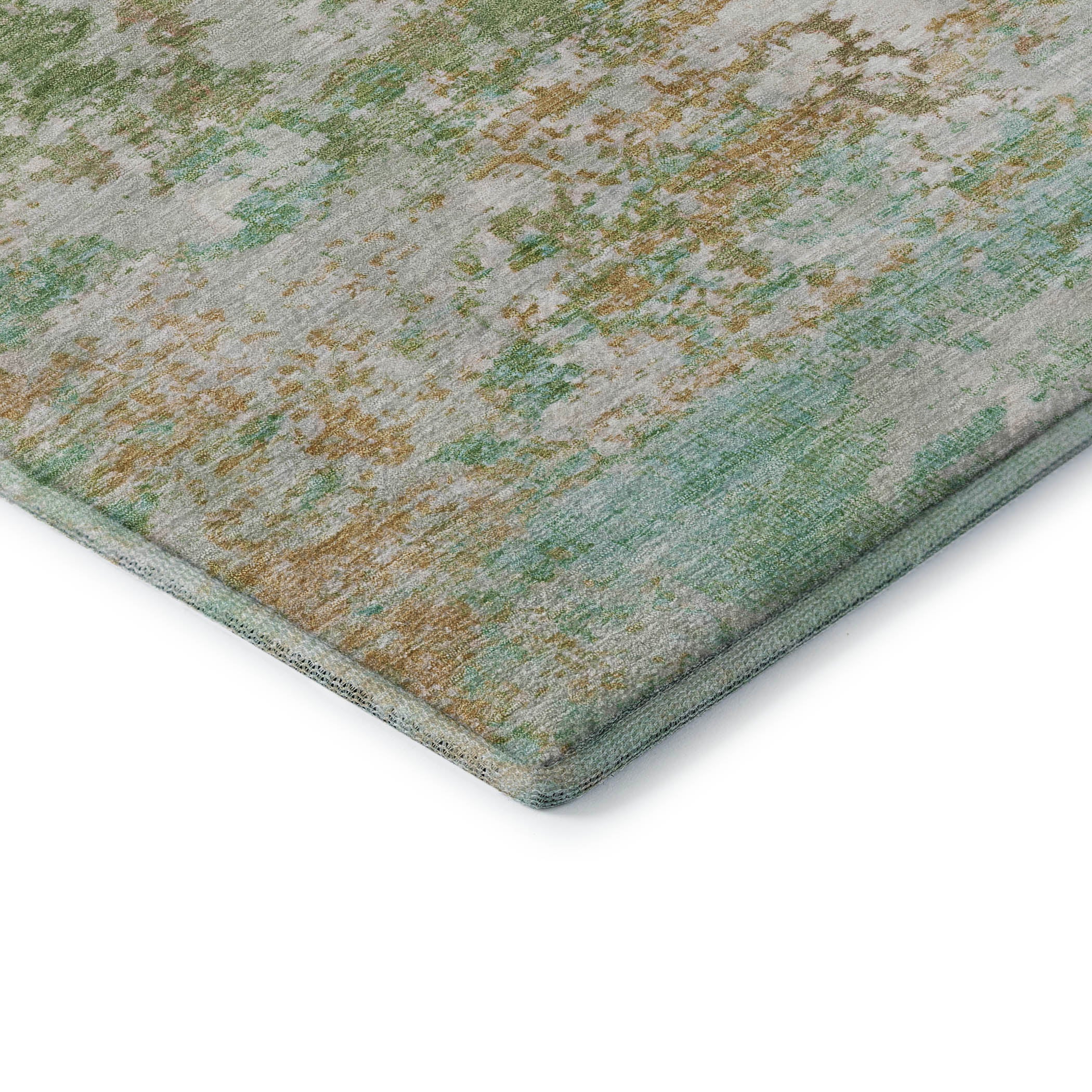 Tbilisi Machine Washable Transitional Teal Rug 1'8" x 2'6" #shape_Rectangle