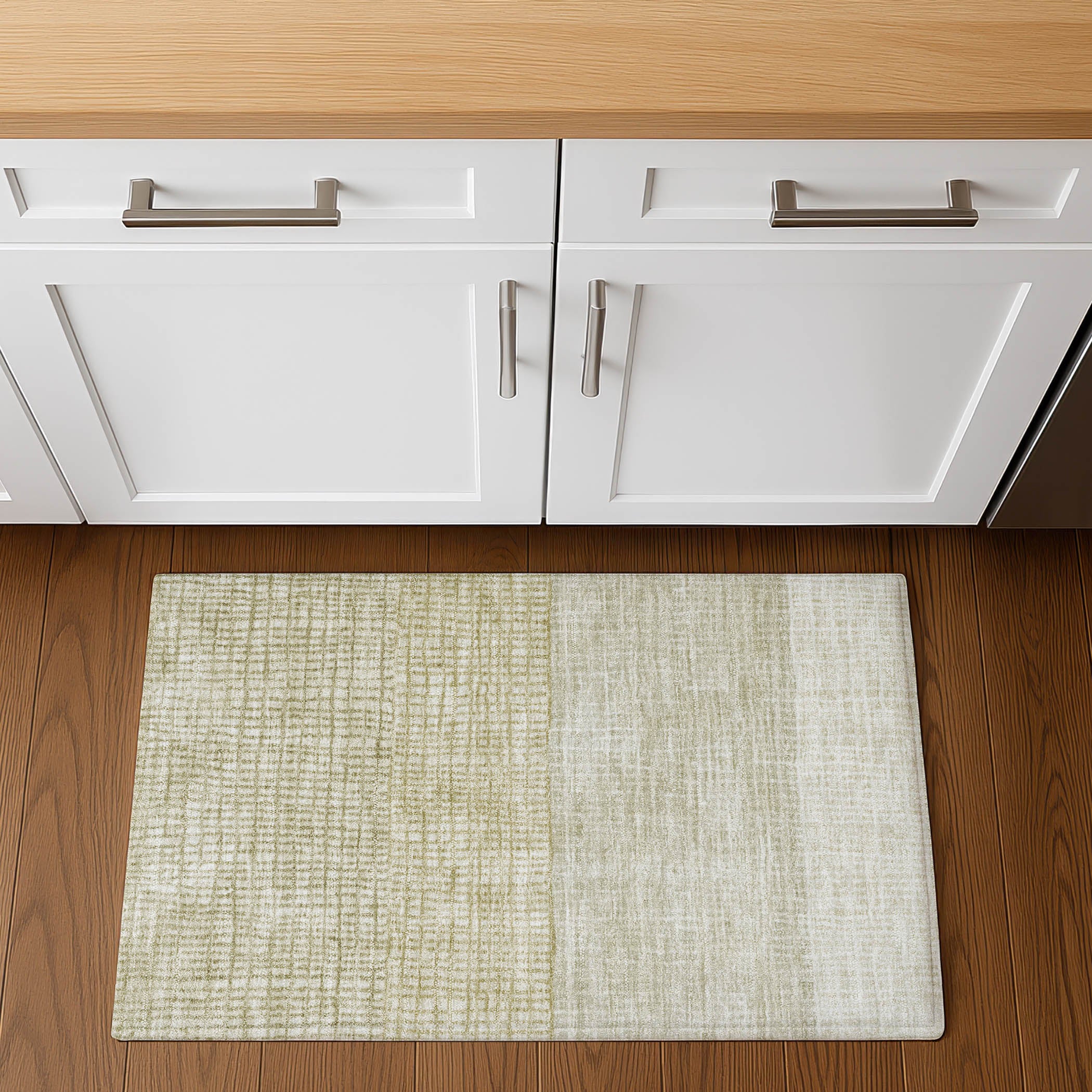 Seville Machine Washable Transitional Beige Brown Rug 1'8" x 2'6" #shape_Rectangle