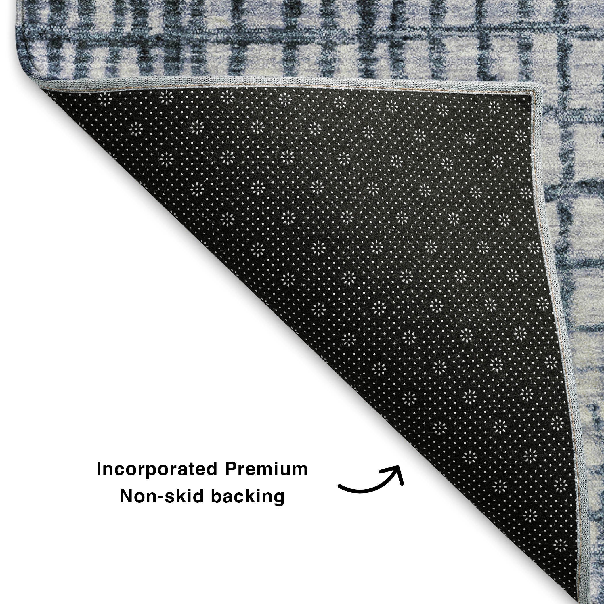 Seville Machine Washable Transitional Blue Rug 1'8" x 2'6" #shape_Rectangle